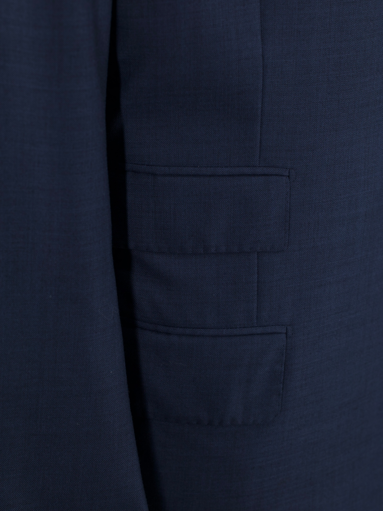 Cesare Attolini Dark Blue Super 130's Wool Sharkskin Suit