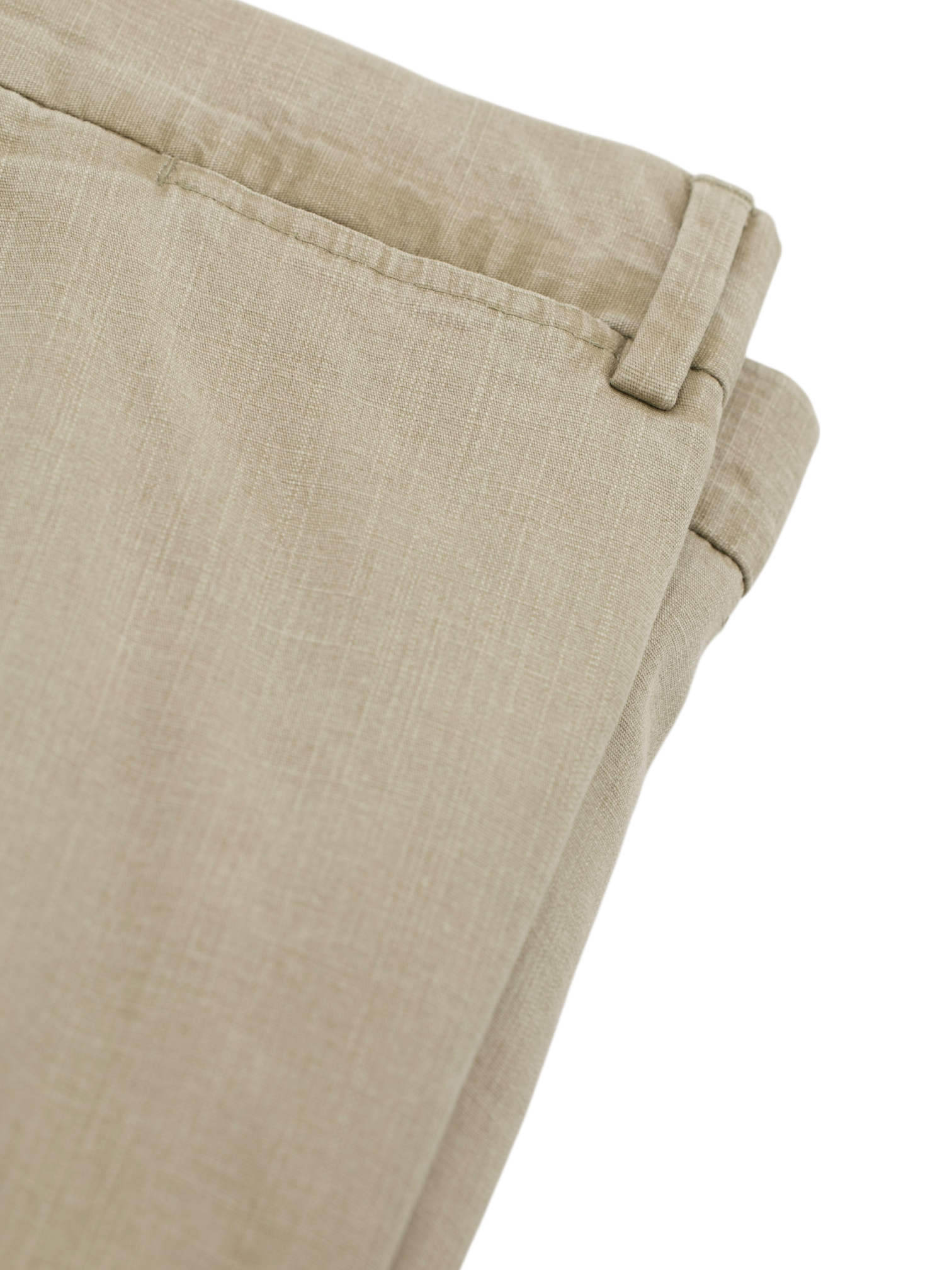 Canali Sand Cotton Stretch Melange Tapered Dress Chino