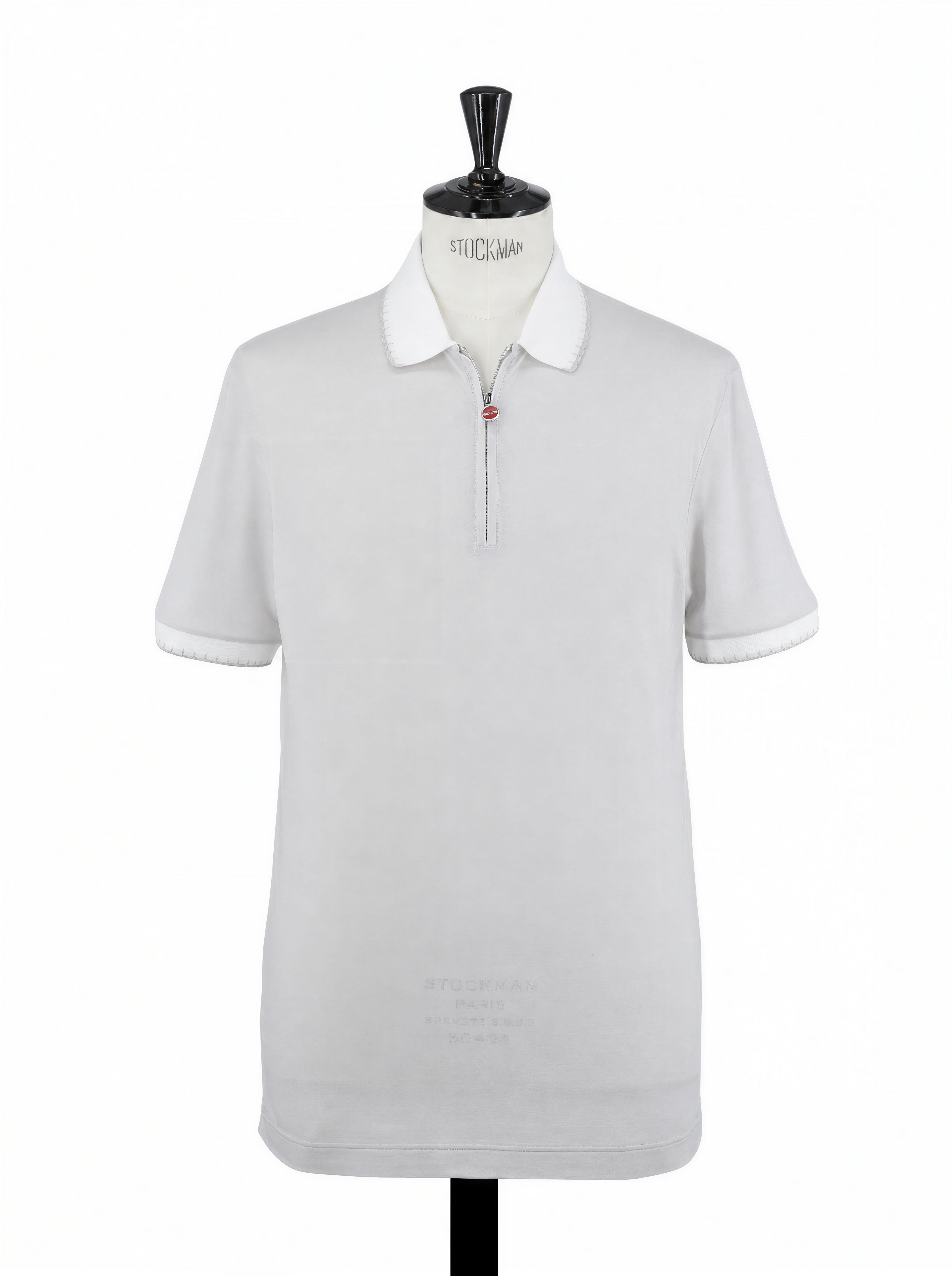 Kiton Light Grey Cotton Short-Sleeve "Nouveau Riche" Polo