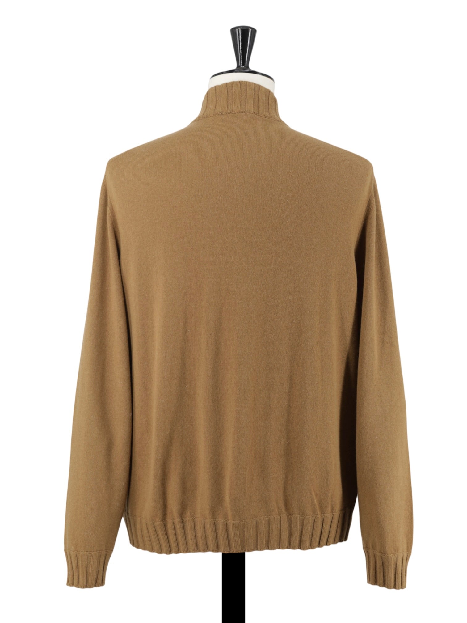 Cesare Attolini Brown Pure Vicuña Zip-Up Cardigan
