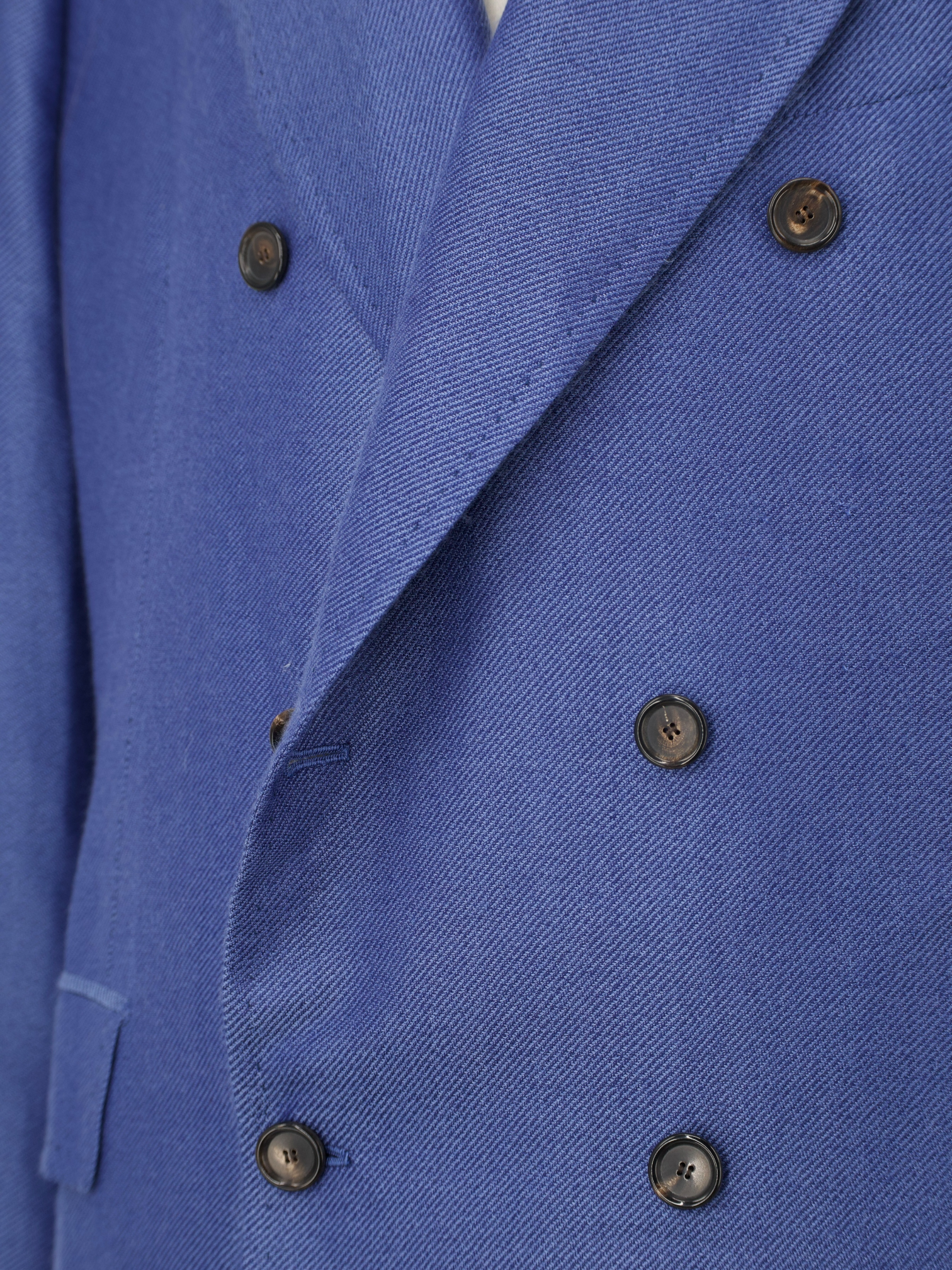 Cesare Attolini Sky Blue Cashmere & Silk Double Breasted Twill Jacket