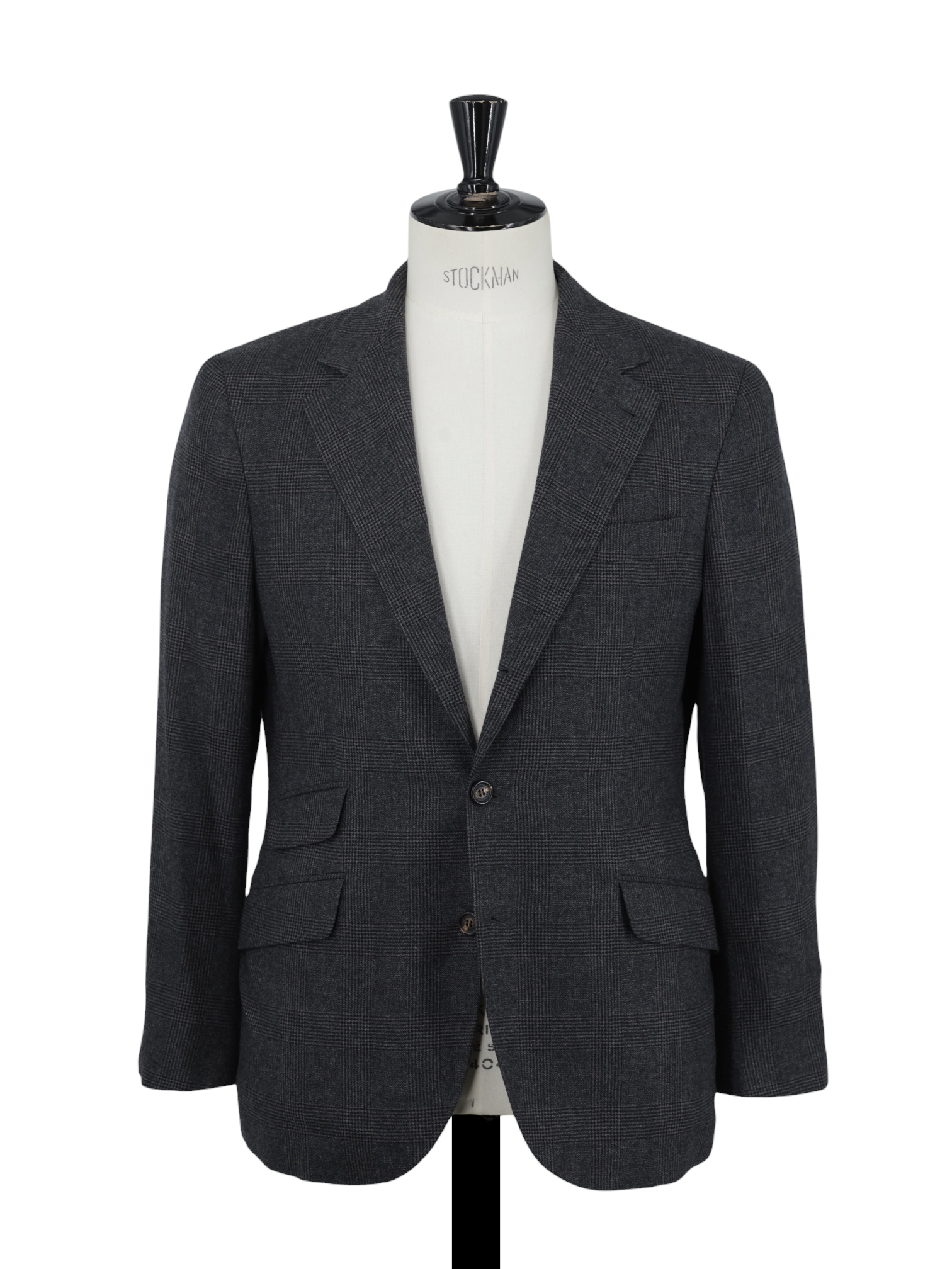 Brunello Cucinelli Grey & Brown Cashmere & Silk Checkered Jacket