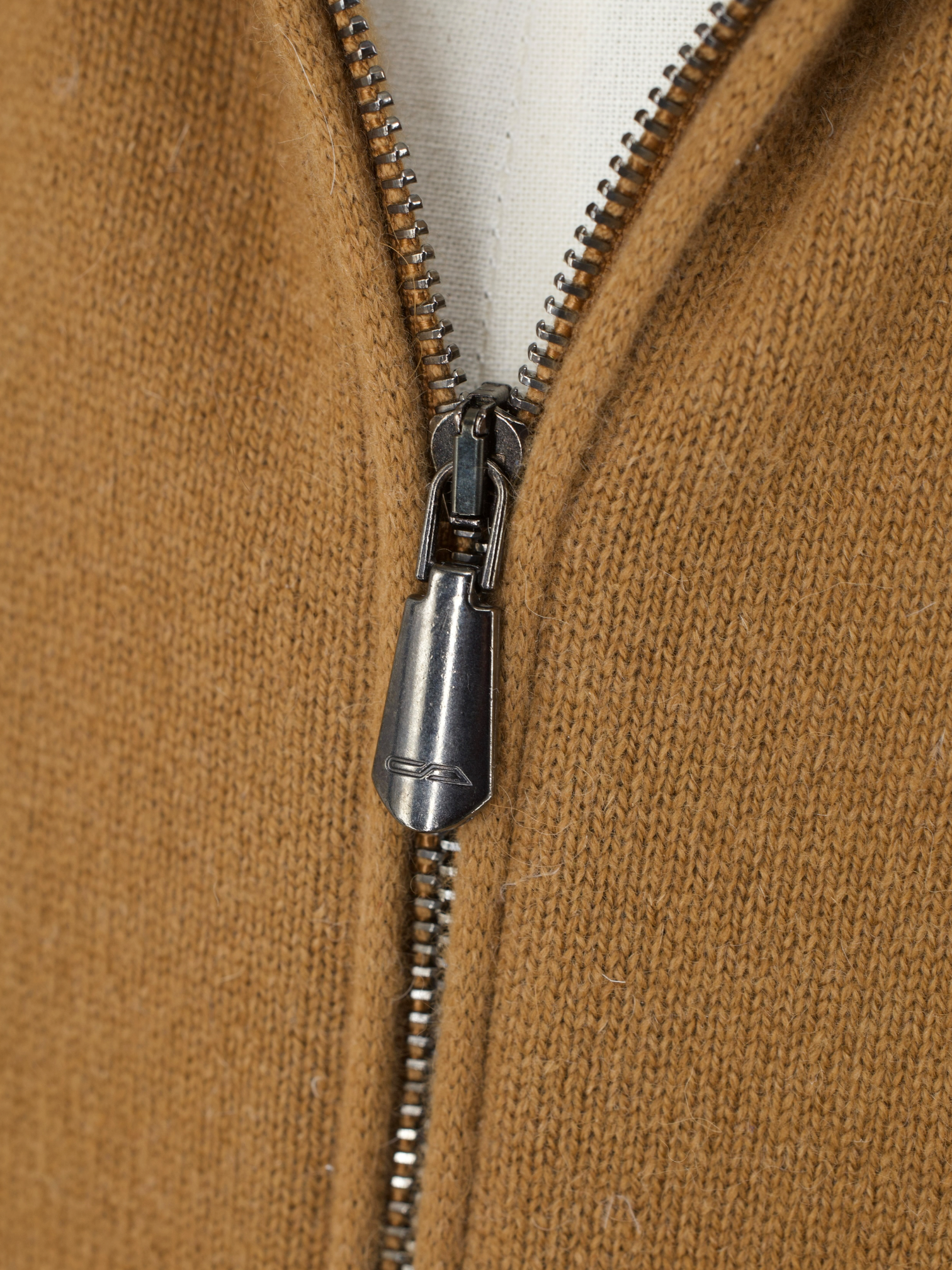Cesare Attolini Brown Pure Vicuña Zip-Up Cardigan