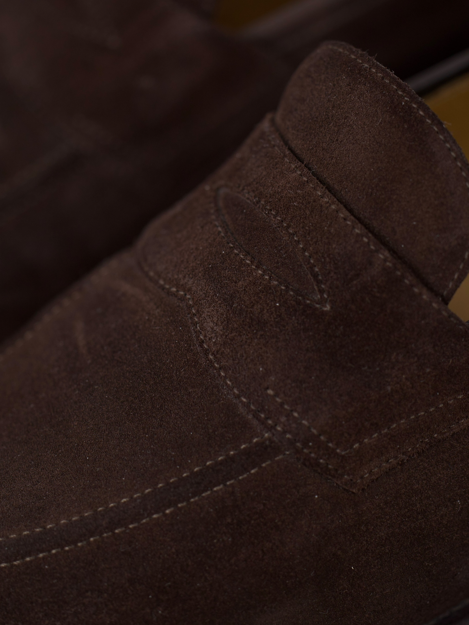 Edward Green Dark Brown Mink Suede Piccadilly Penny Loafer