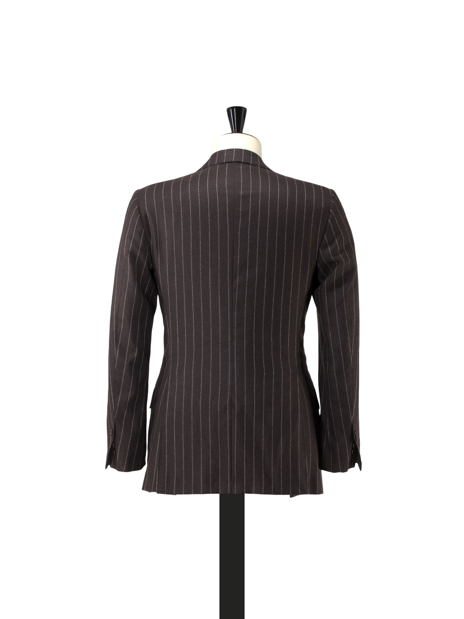 Kiton Chocolate Brown Pure Cashmere Pinstripe Sartorial Winter Suit