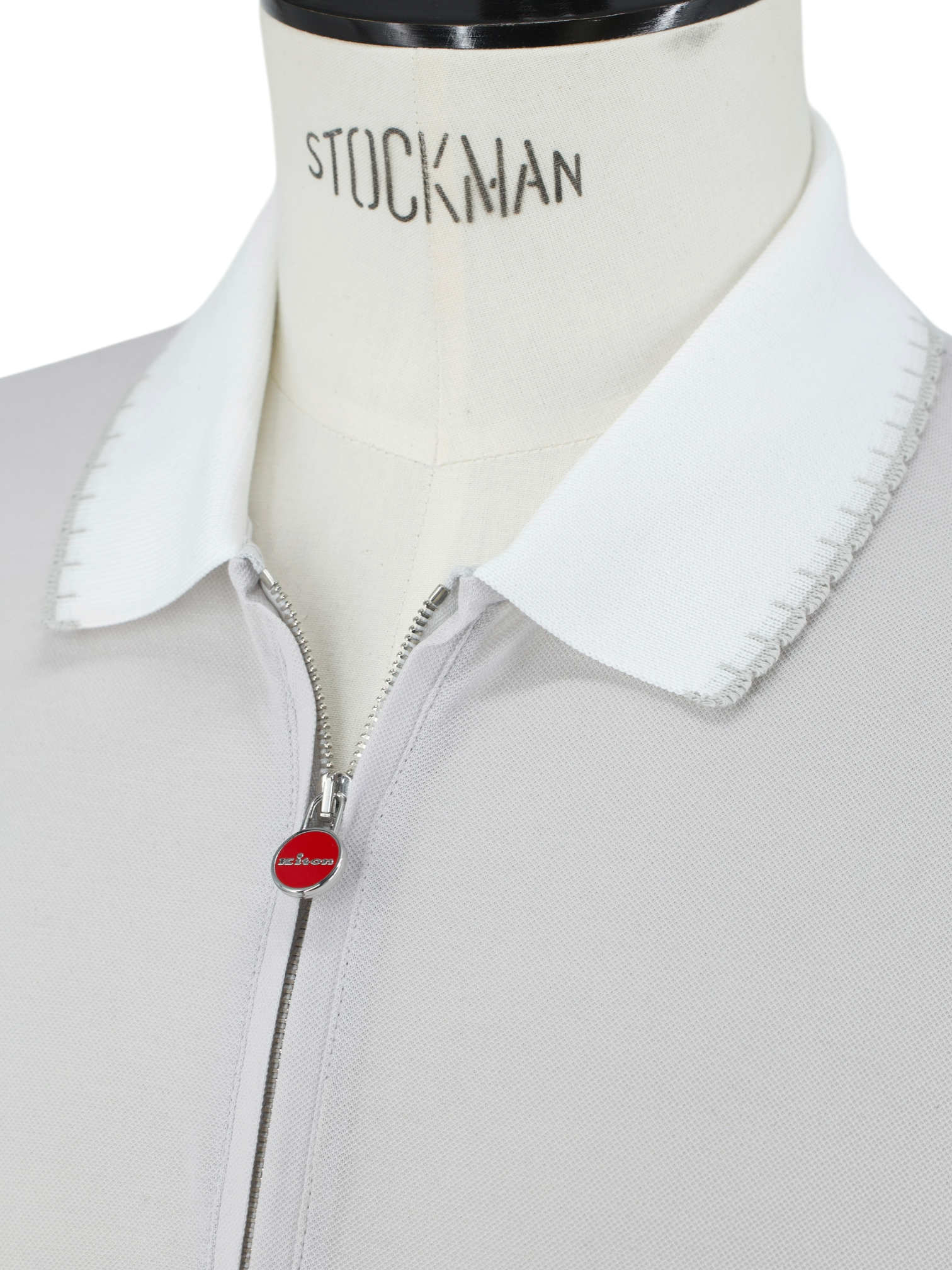 Kiton Light Grey Cotton Short-Sleeve "Nouveau Riche" Polo