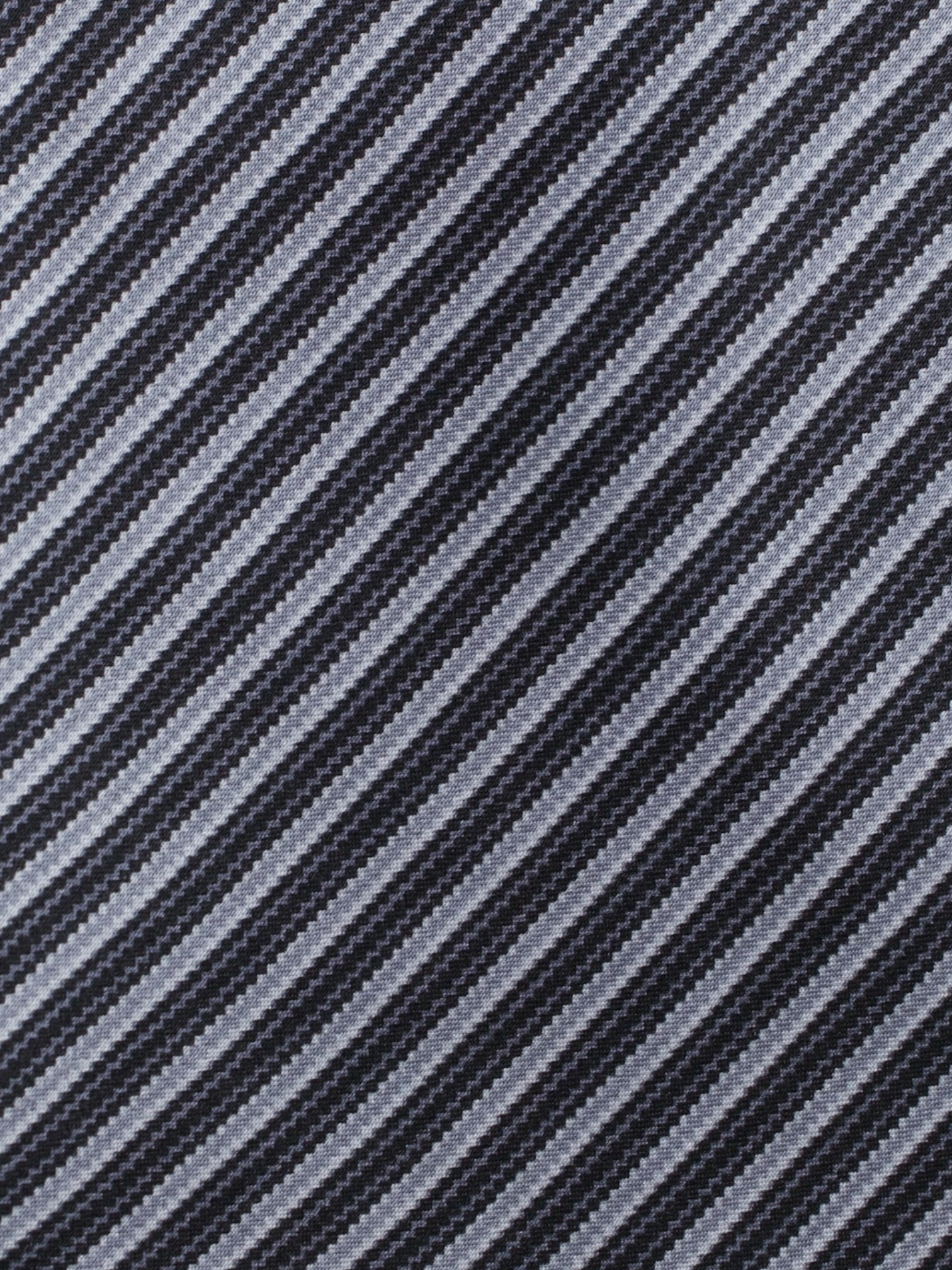Brioni Black & Grey Madder Silk Multi-Striped Tie