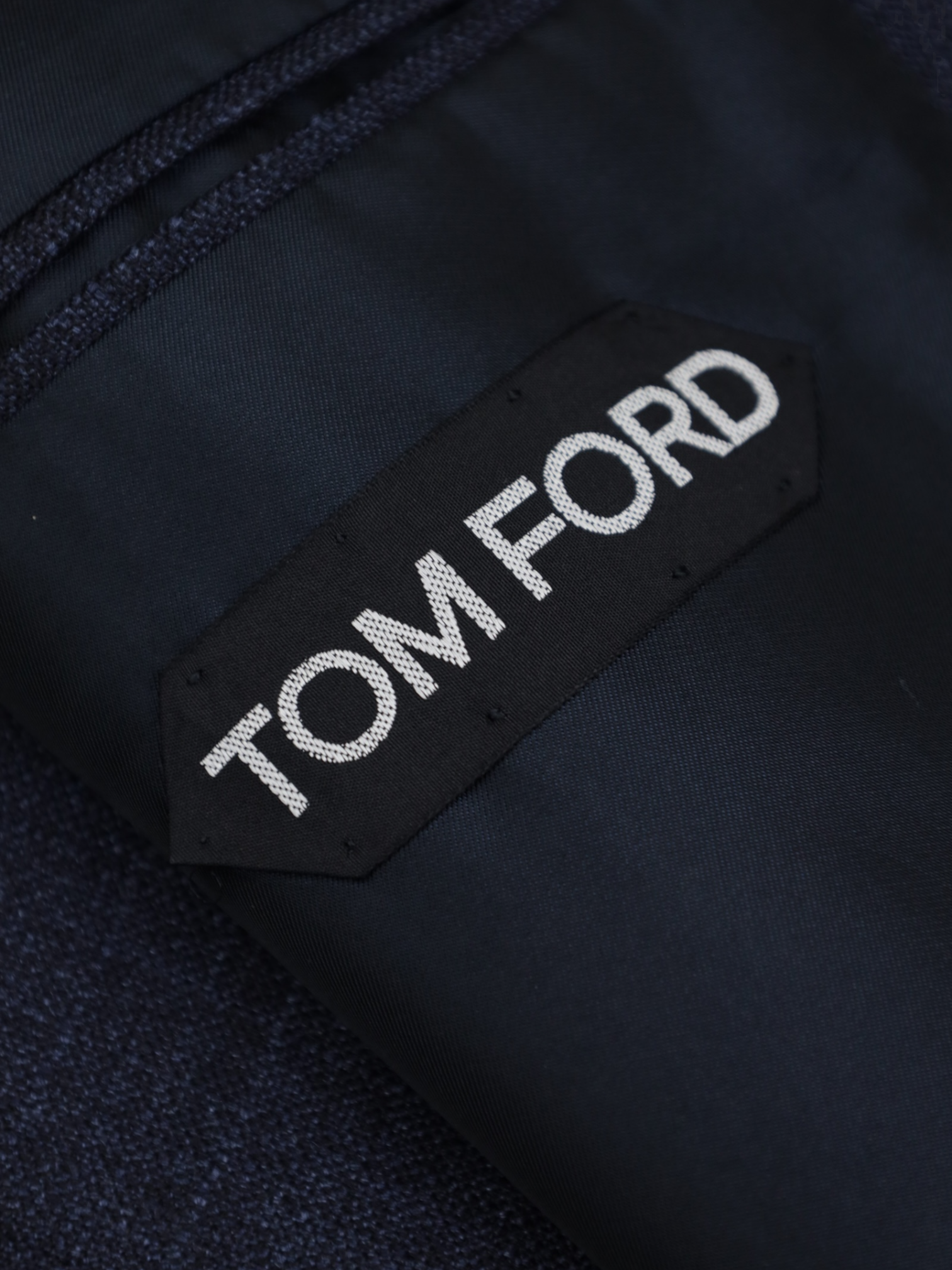 Tom Ford Dark Blue Wool, Linen & Silk Shelton Jacket