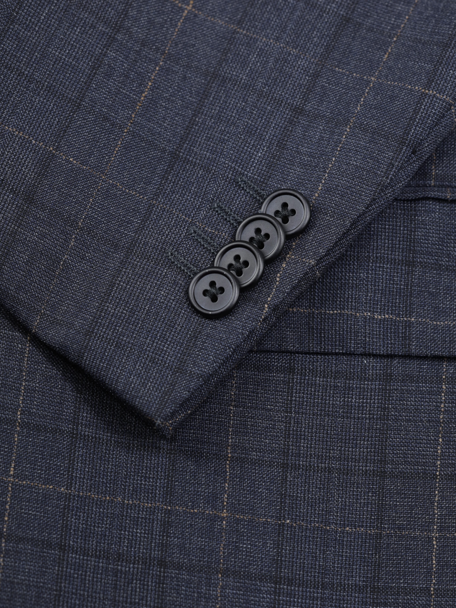 Corneliani Steel Grey & Bronze Super 130's Windowpane Academy Suit