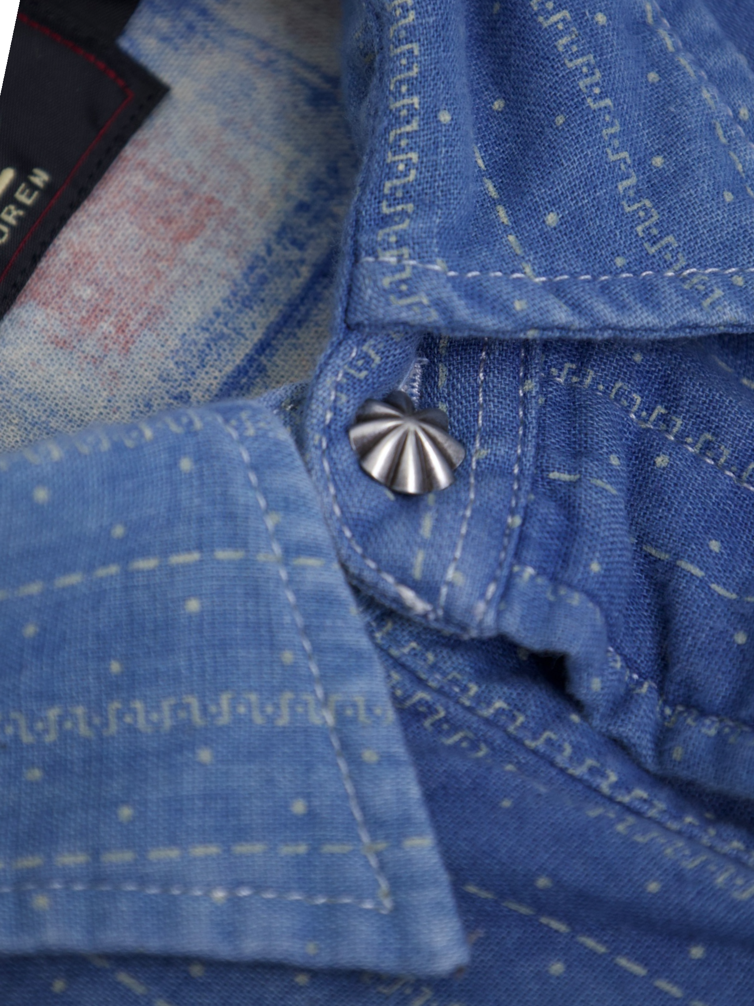 Ralph Lauren RRL Chambray Blue Western Denim Overshirt