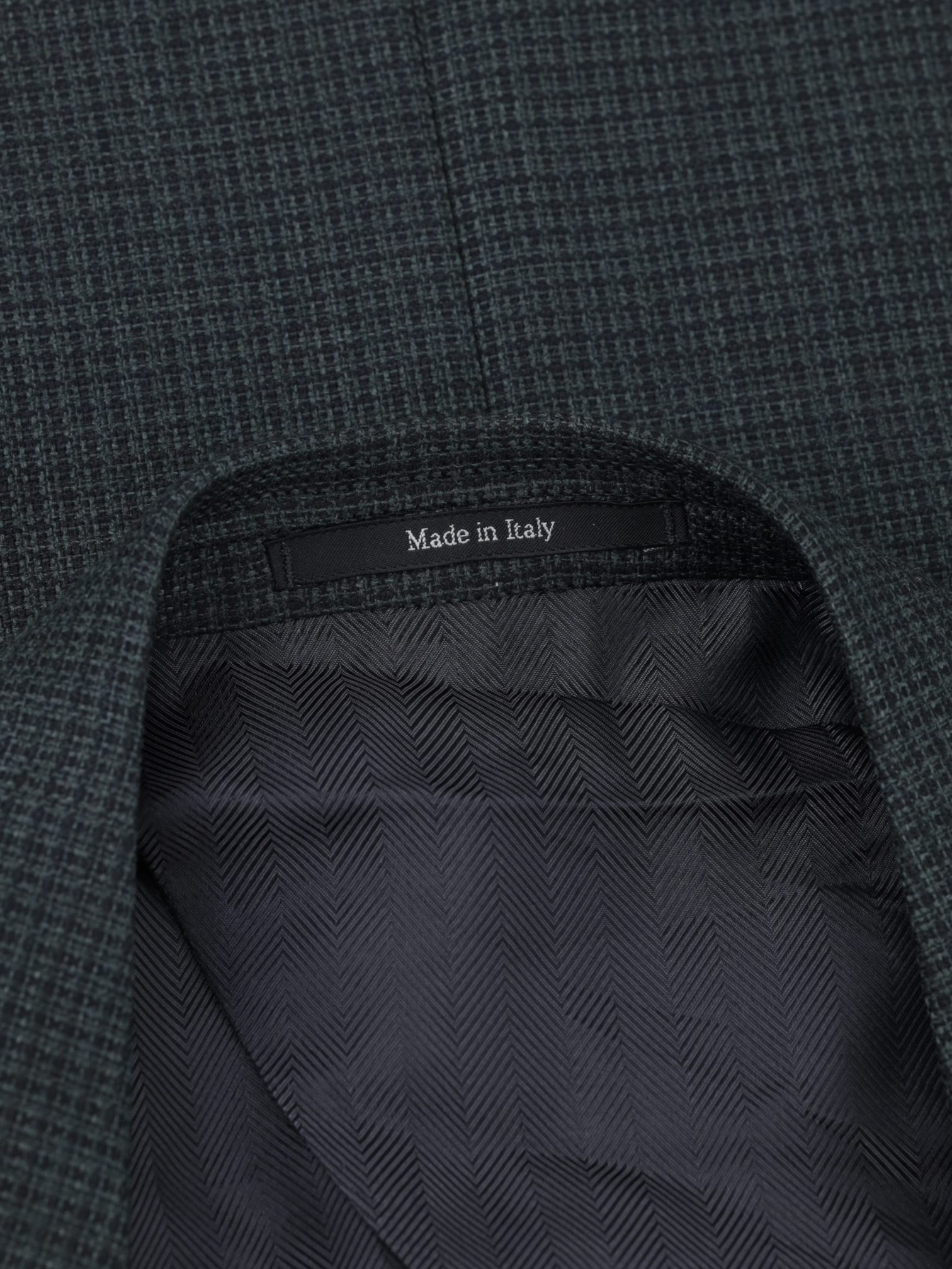 Ermenegildo Zegna Forest Green Fine-Wool Micro-Pattern Manhattan Jacket