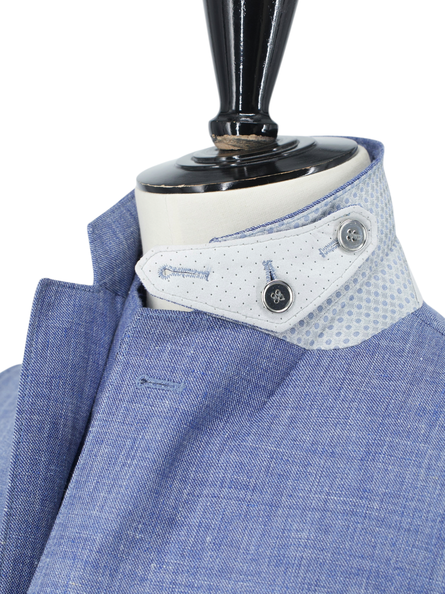 Corneliani ID Ice Blue Linen & Wool Melange Vespa Jacket