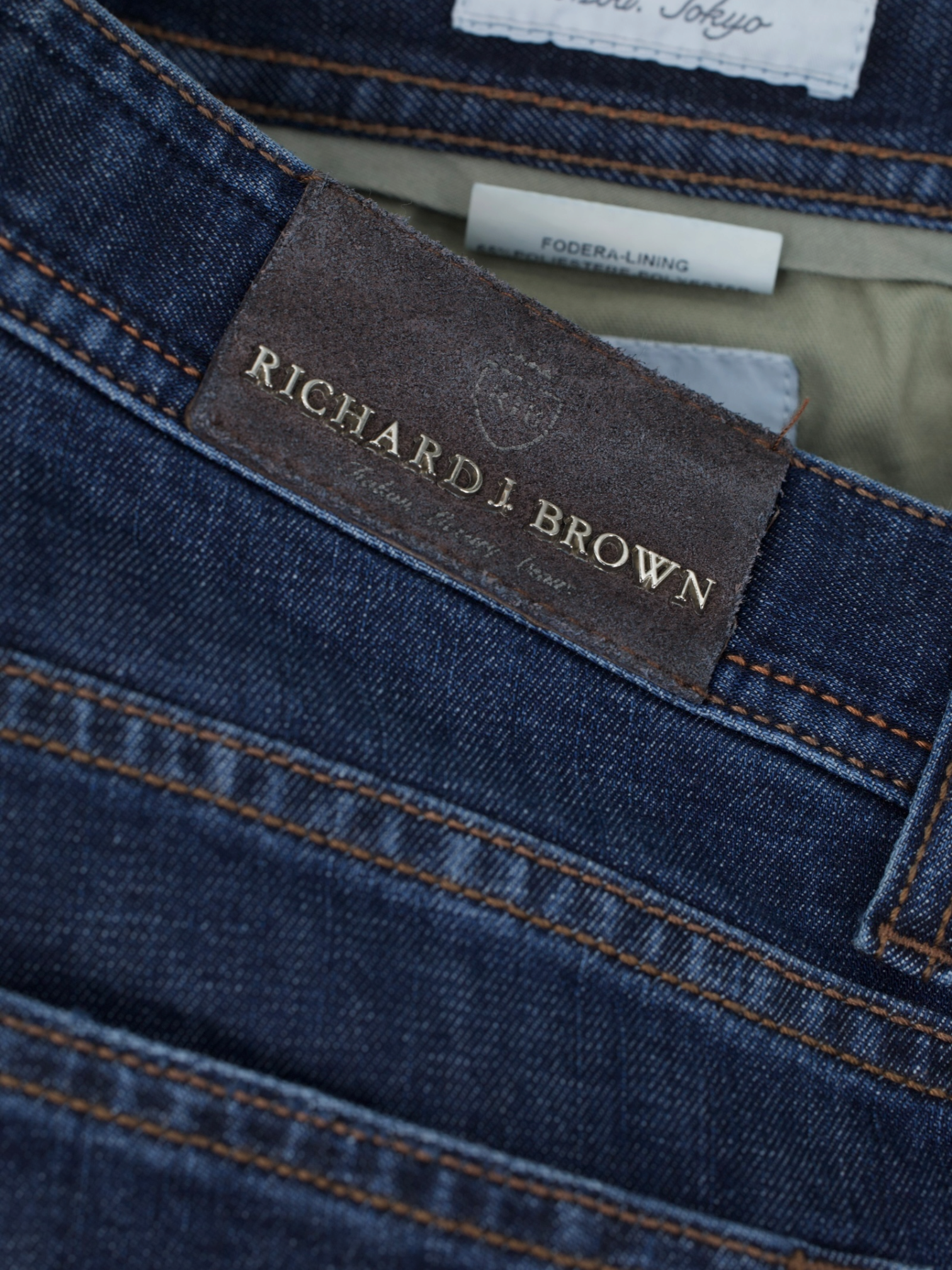 Richard J. Brown Dark Blue Cotton & Stretch Tokyo Jeans