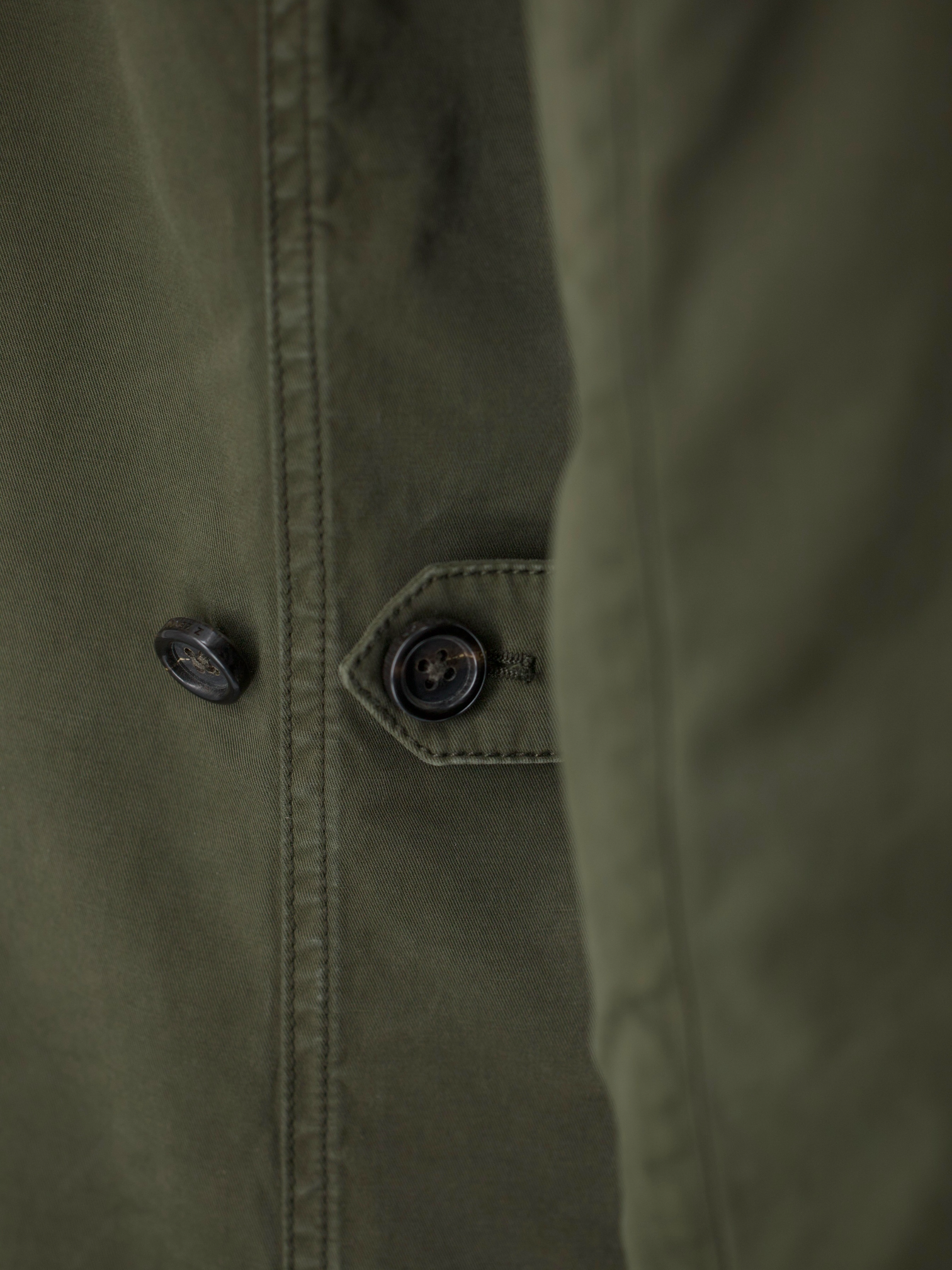 Z Zegna Olive Green Cotton-Stretch Safari Style Overshirt