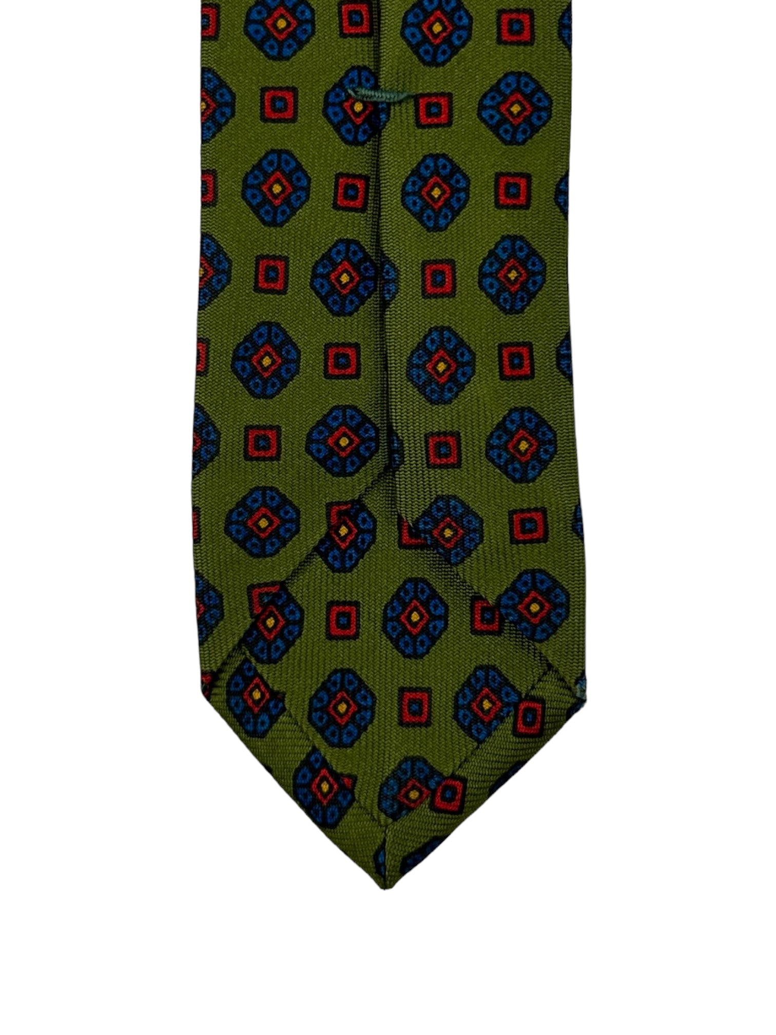 E.Marinella Green Geometric Tie