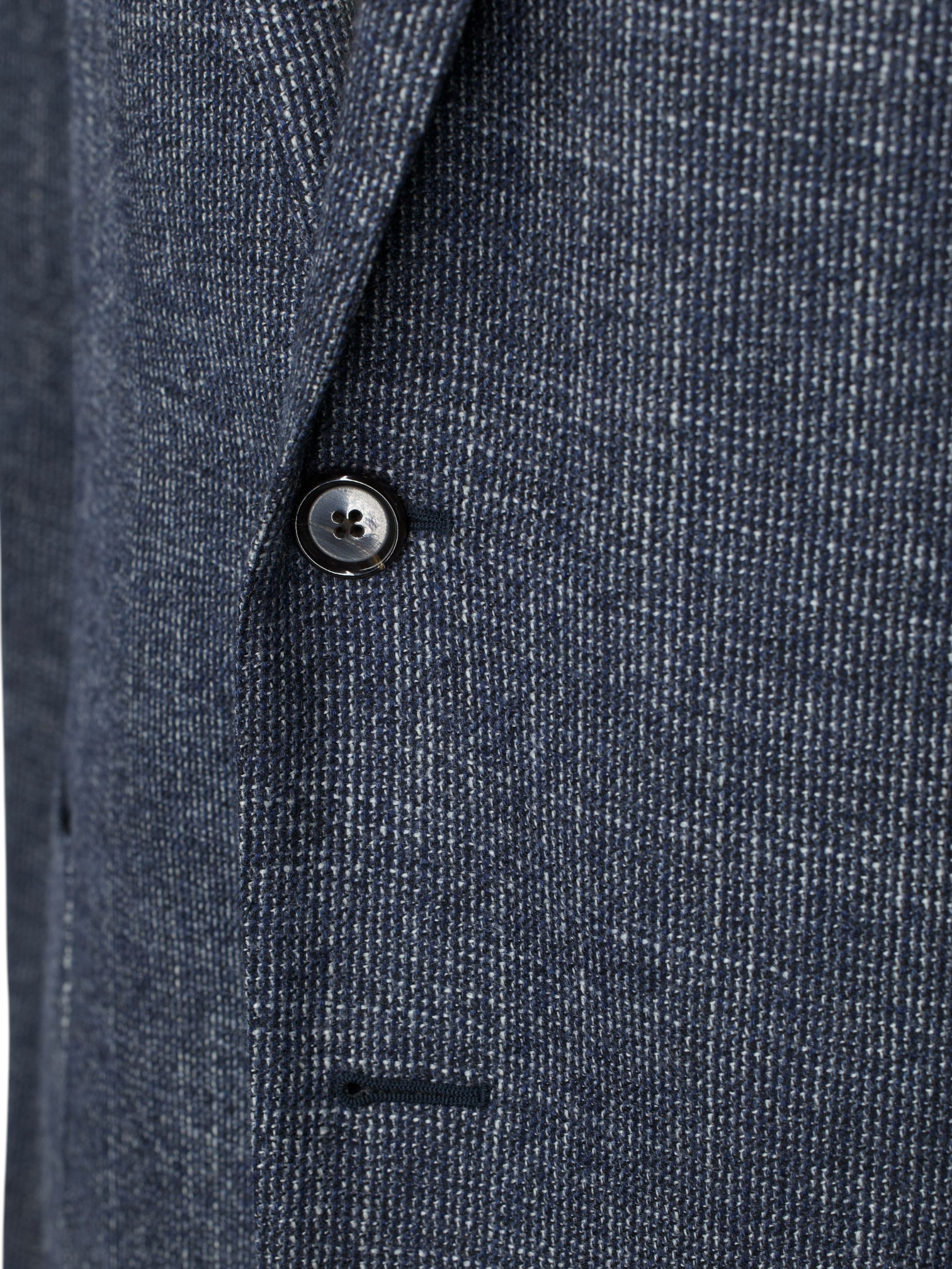 Caruso Steel Blue Wool, Cashmere & Silk Micro-Pattern Jacket