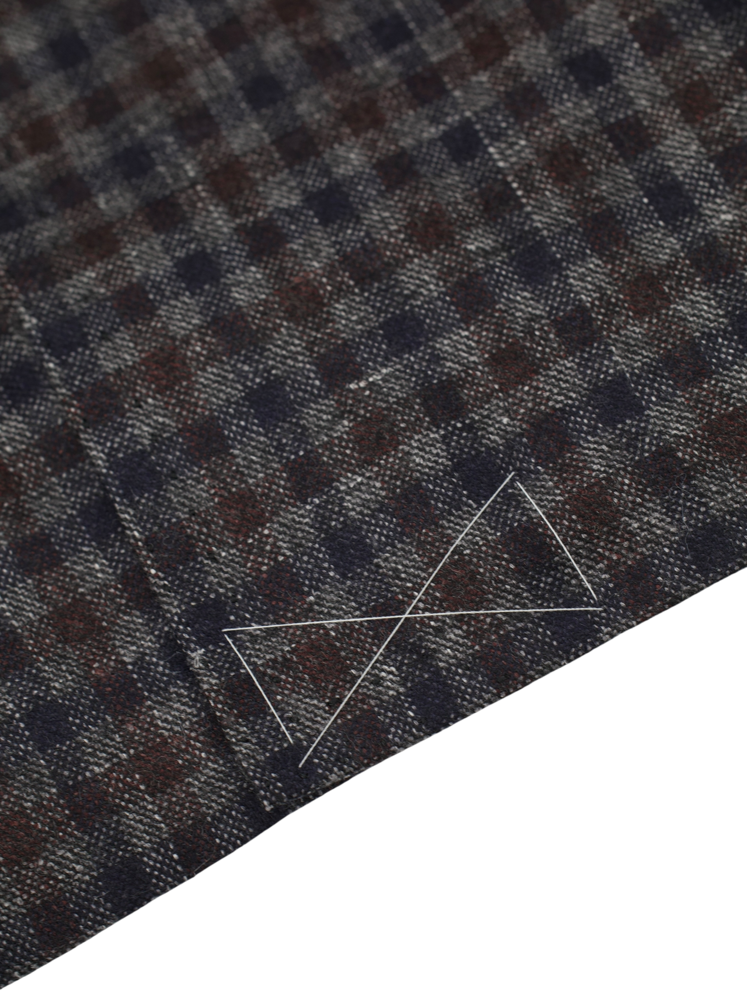 Cesare Attolini Brown & Blue Wool, Silk & Linen Gingham Check Jacket
