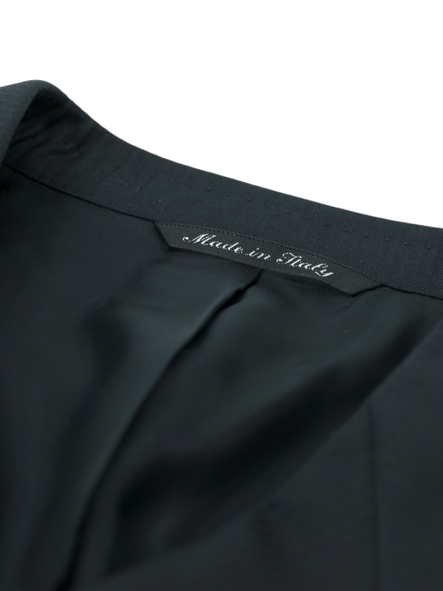 Canali Black Extrafine Wool Shadow Pinstripe Jacquet