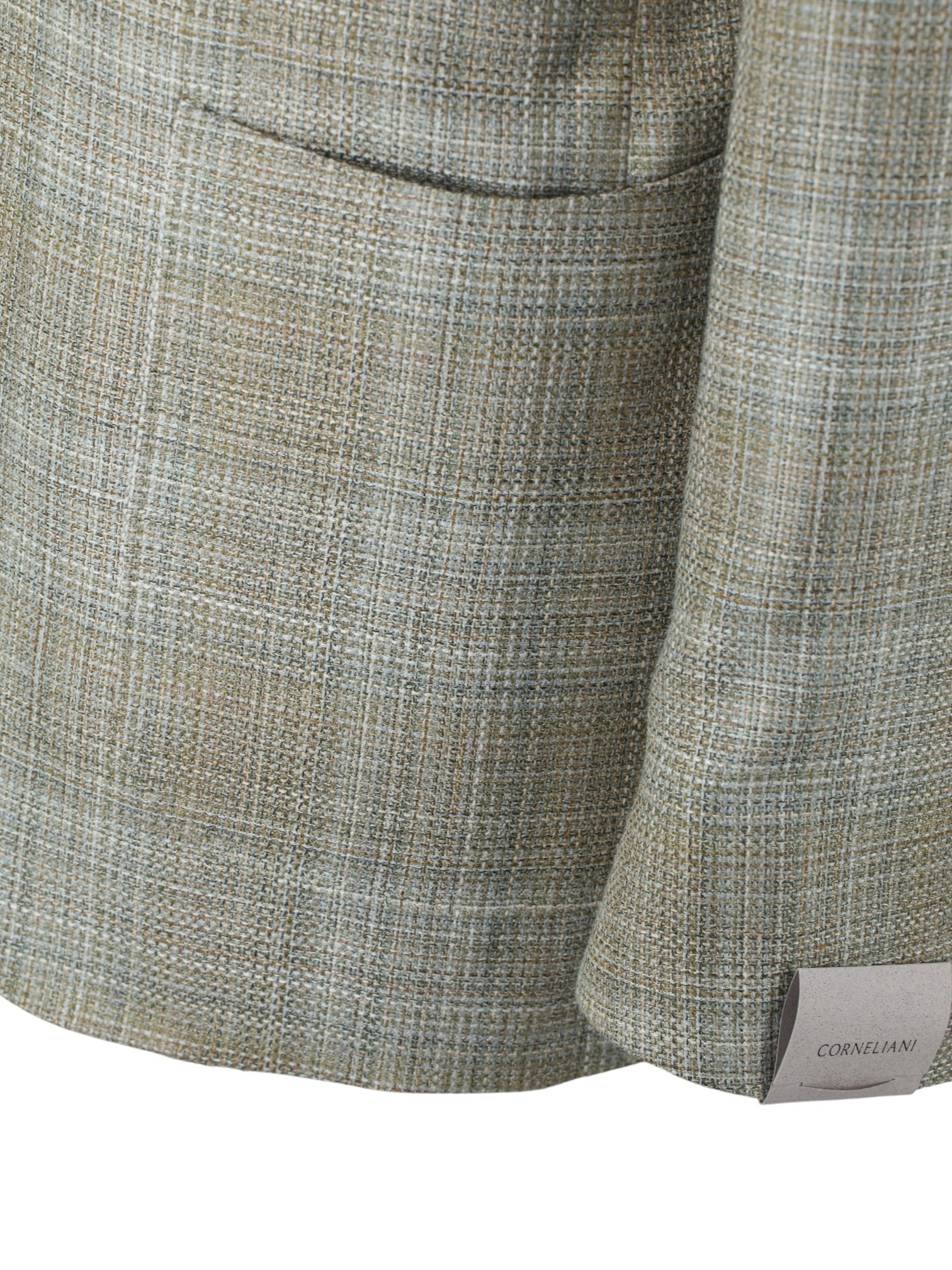 Corneliani Olive Green Wool, Silk & Linen "Sartoria Light" Jacket