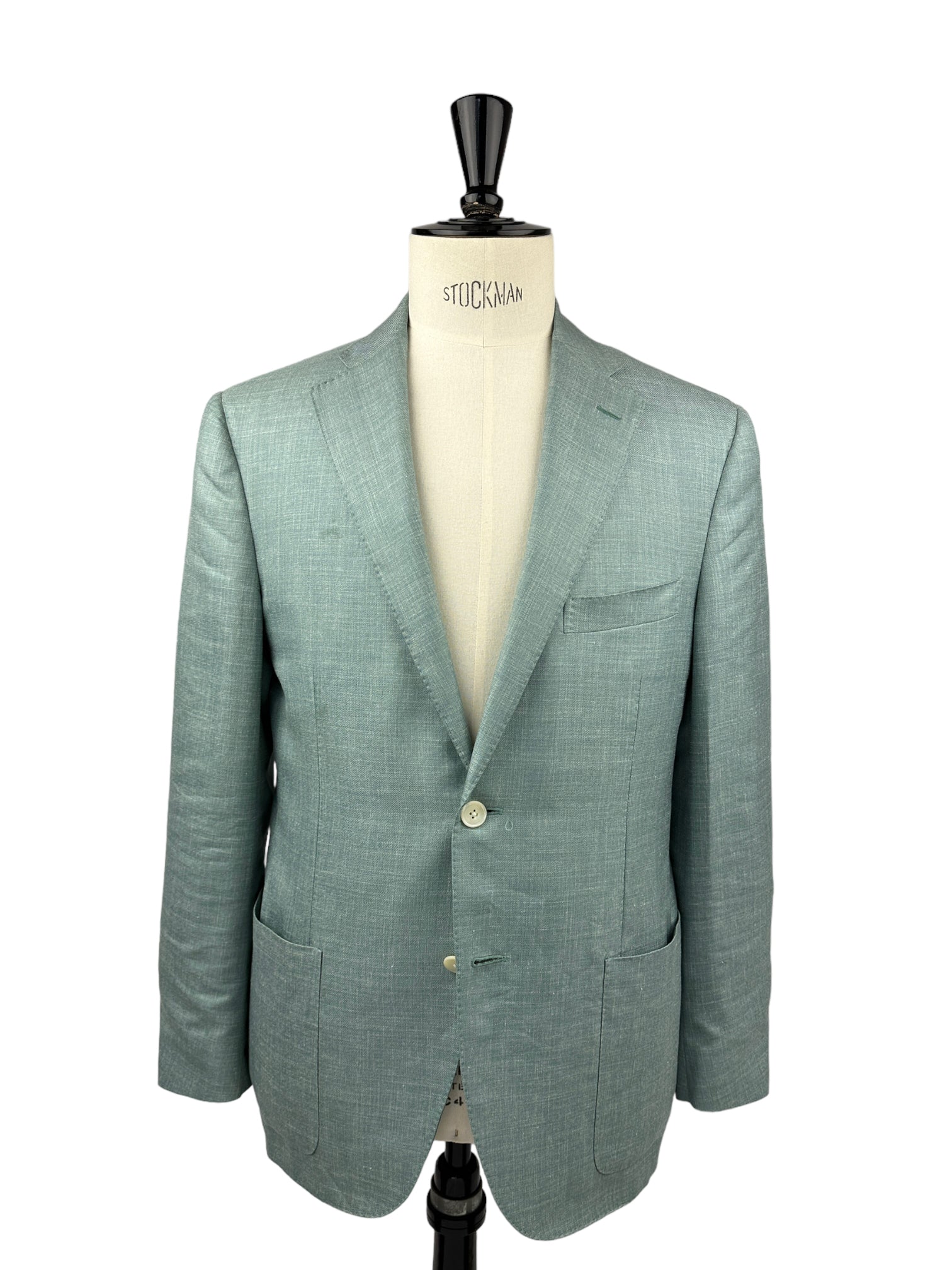 Corneliani Mint Green Wool, Silk & Linen Jacket
