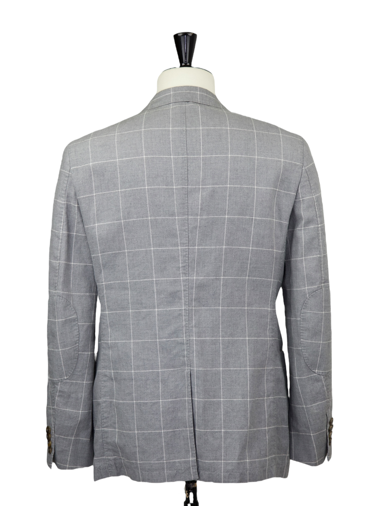 Ermenegildo Zegna Light Grey Unconstructed Windowpane Jacket