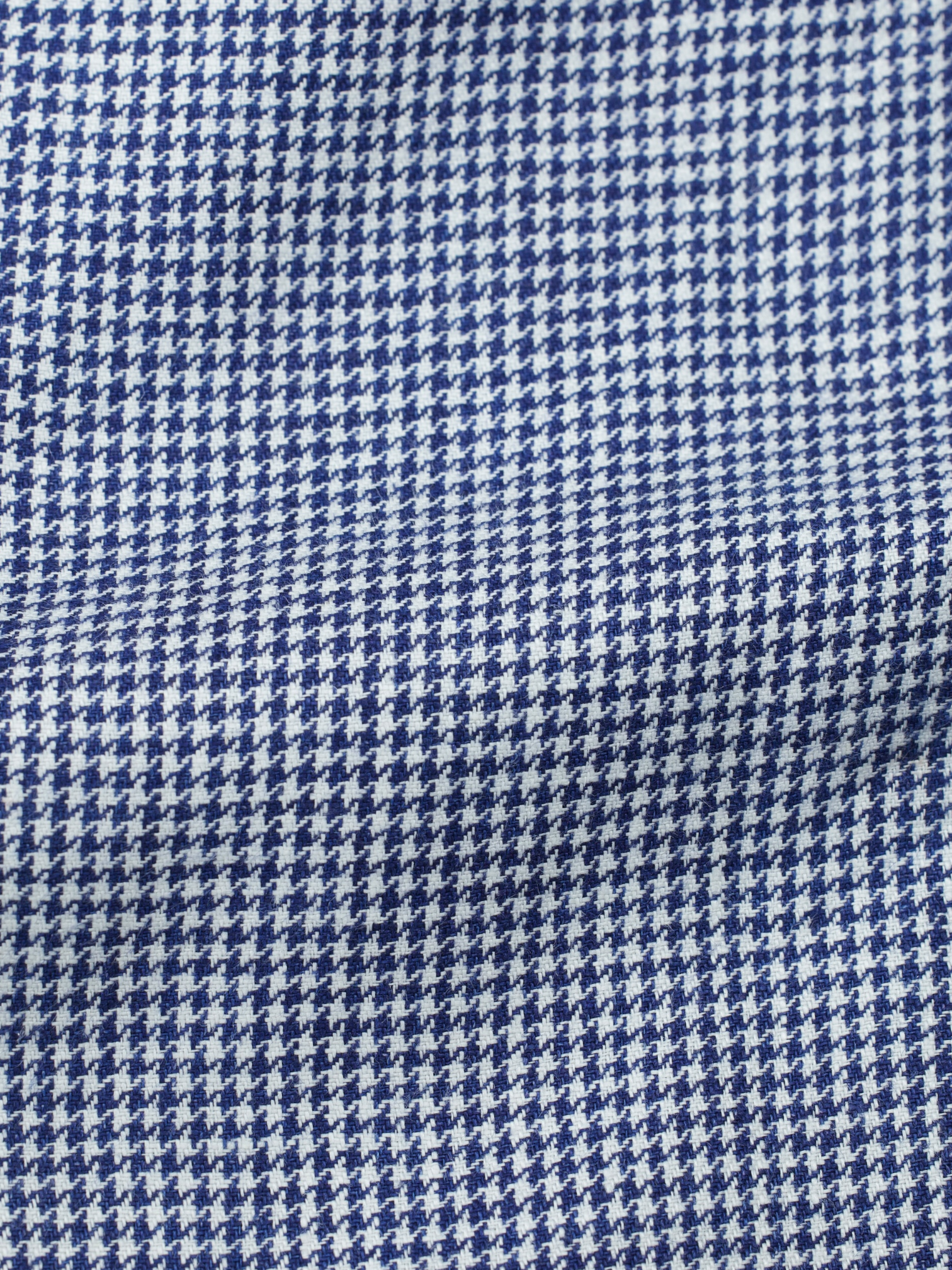 Kiton Navy & White Pure Linen Pied de Poule Jacket