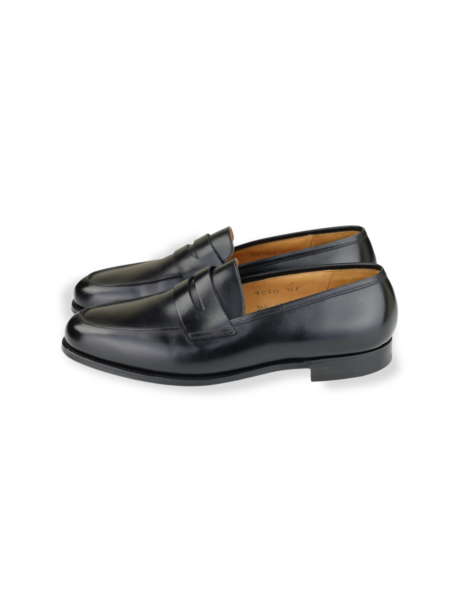 John Lobb Black Campus Leather EE-Last Penny Loafer