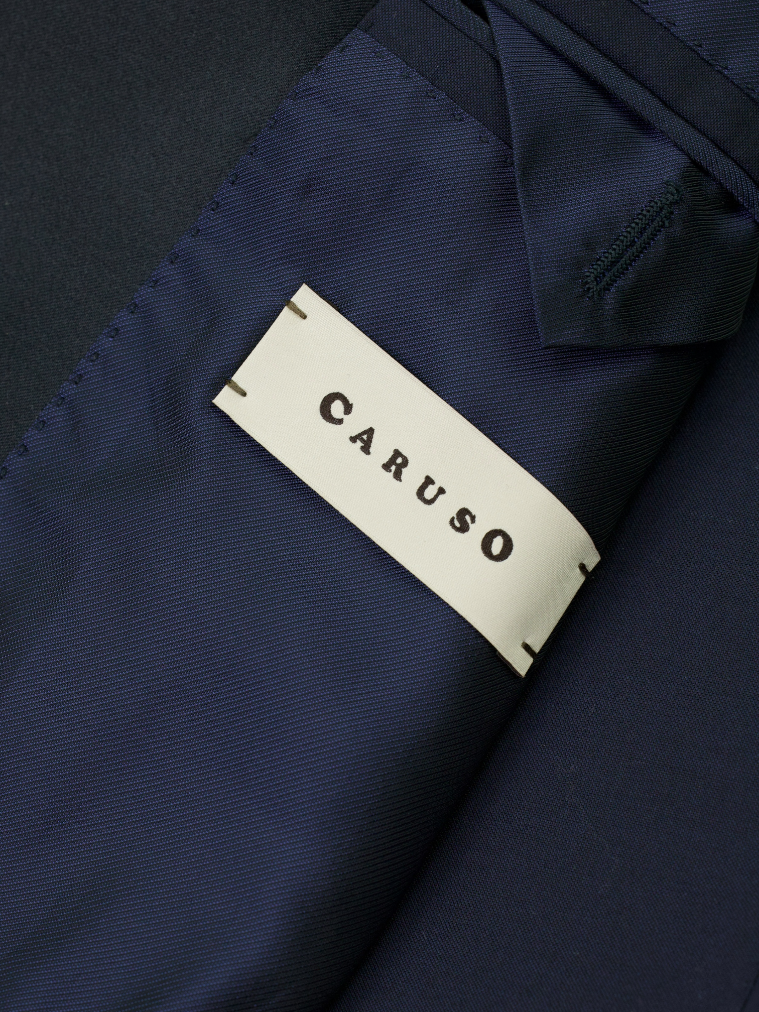 Caruso Navy Super 130's "Connoisseur" Black Tie Tuxedo