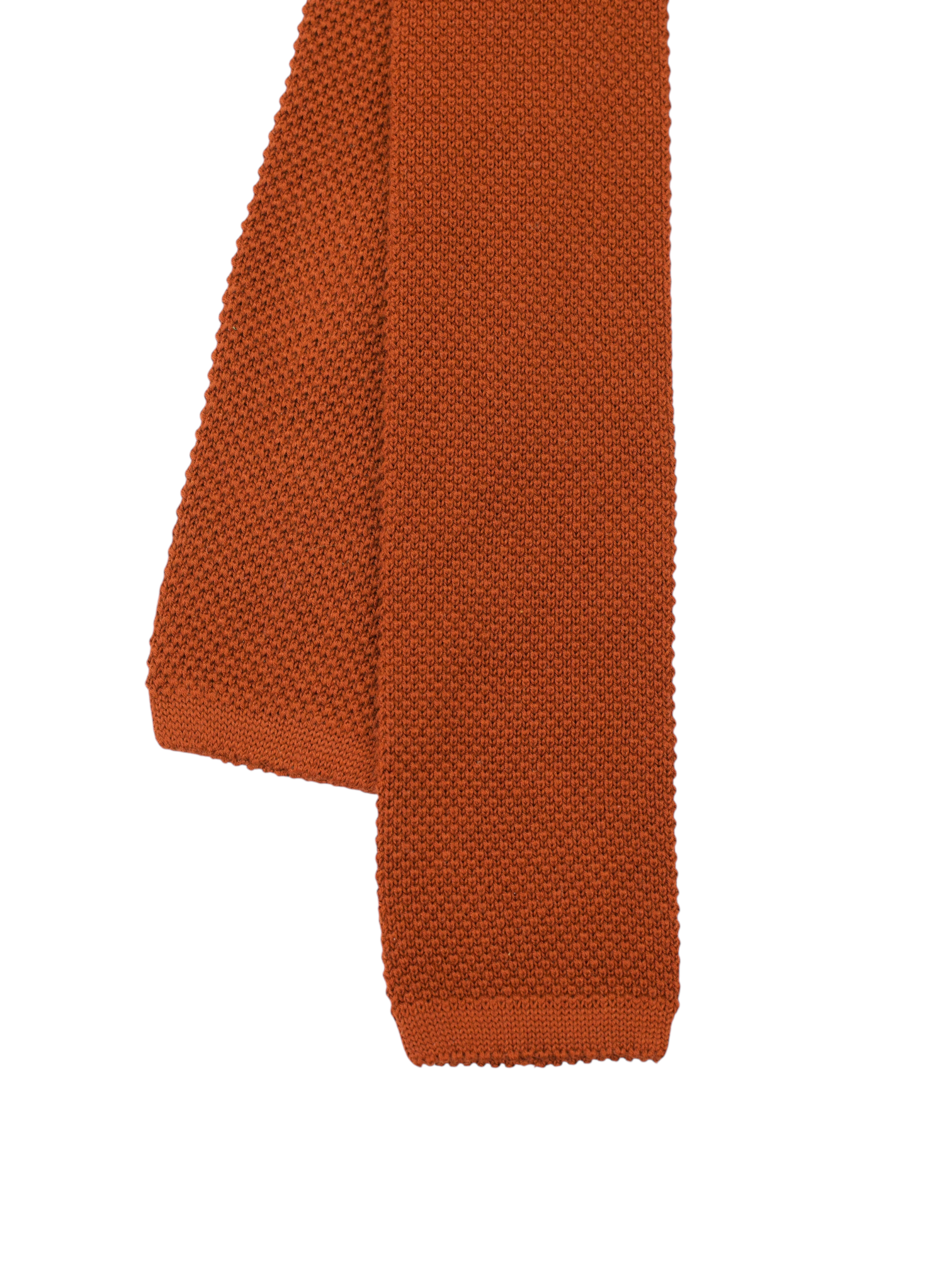 Loro Piana Terracotta Silk-Knitted Tie