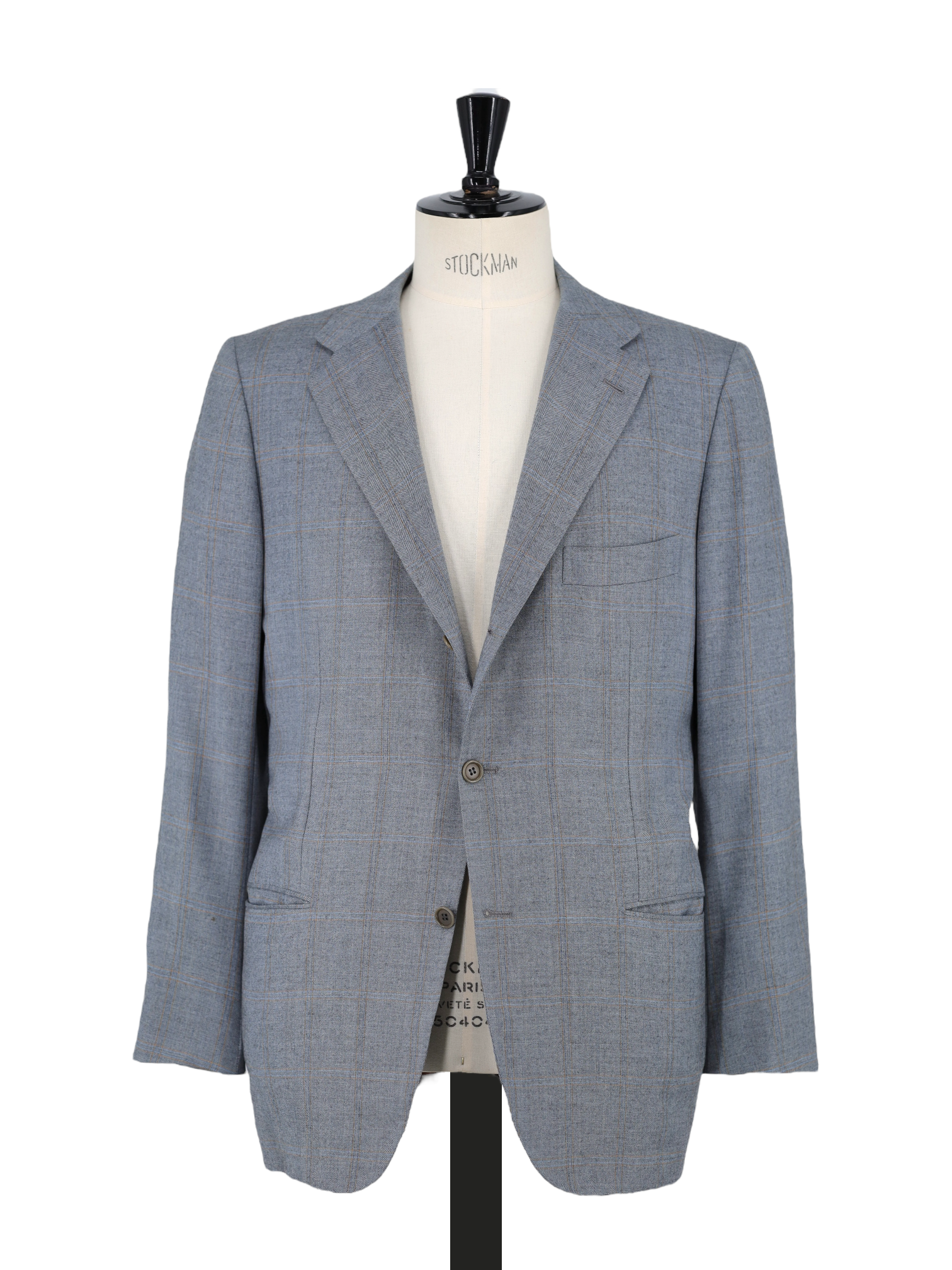Kiton Grey Pure Cashmere Multicolor Windowpane Jacket