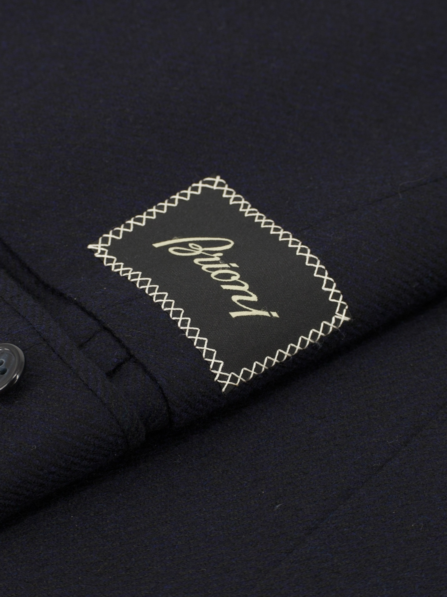 Brioni Navy Wool & Cashmere Heavyweight Twill Senato Jacket