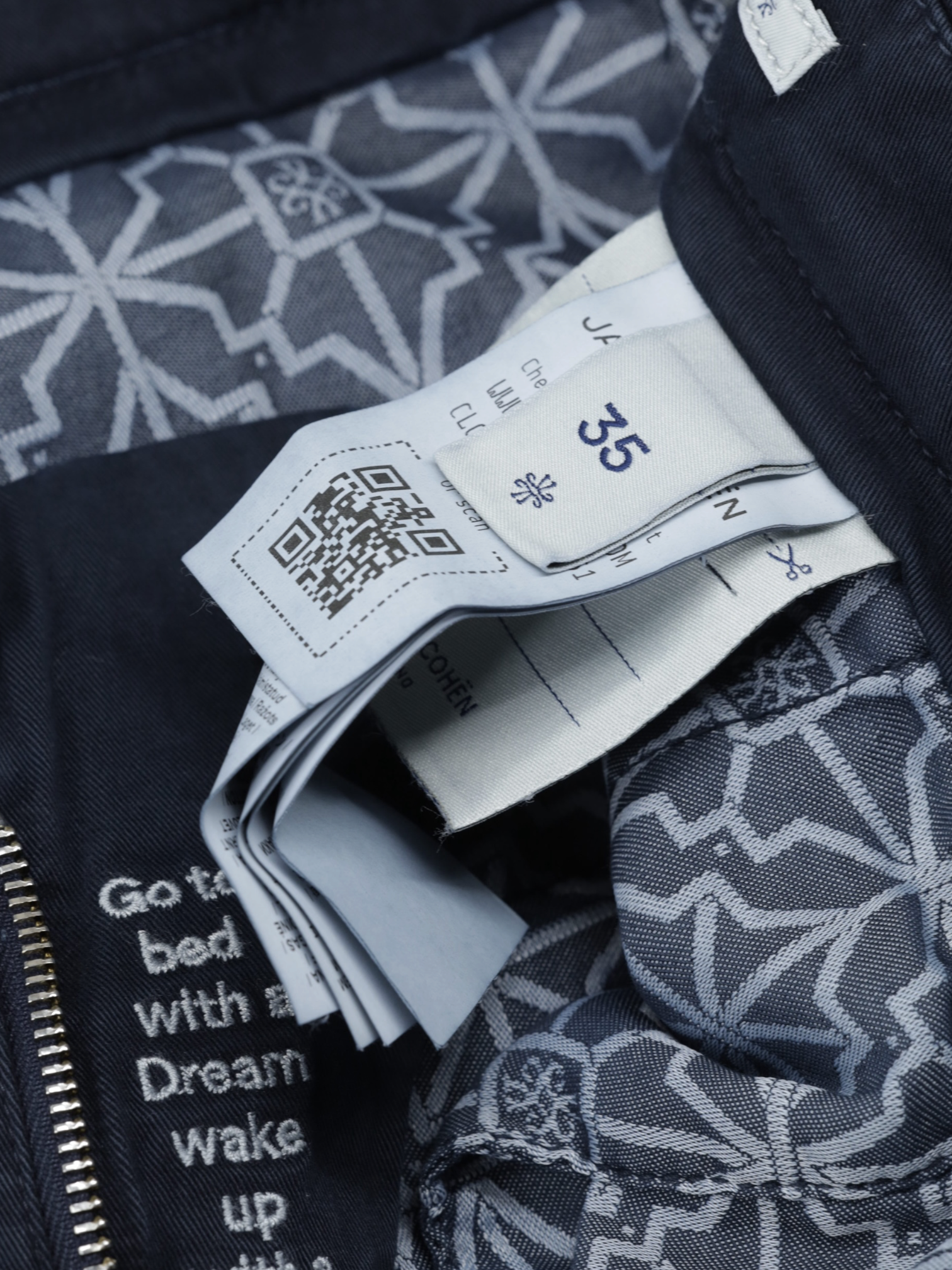 Jacob Cohen Navy Cotton & Stretch 5-Pocket Bobby Chino