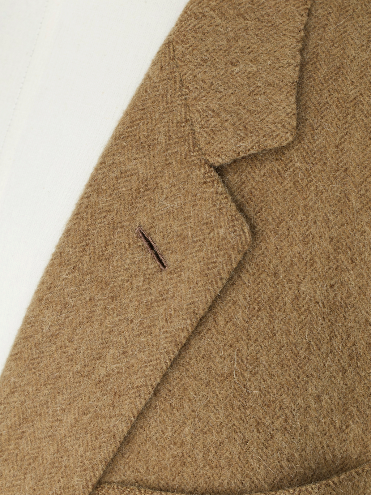 Brioni Caramel Brown Roman-Style Plushy Camel & Wool Jacket