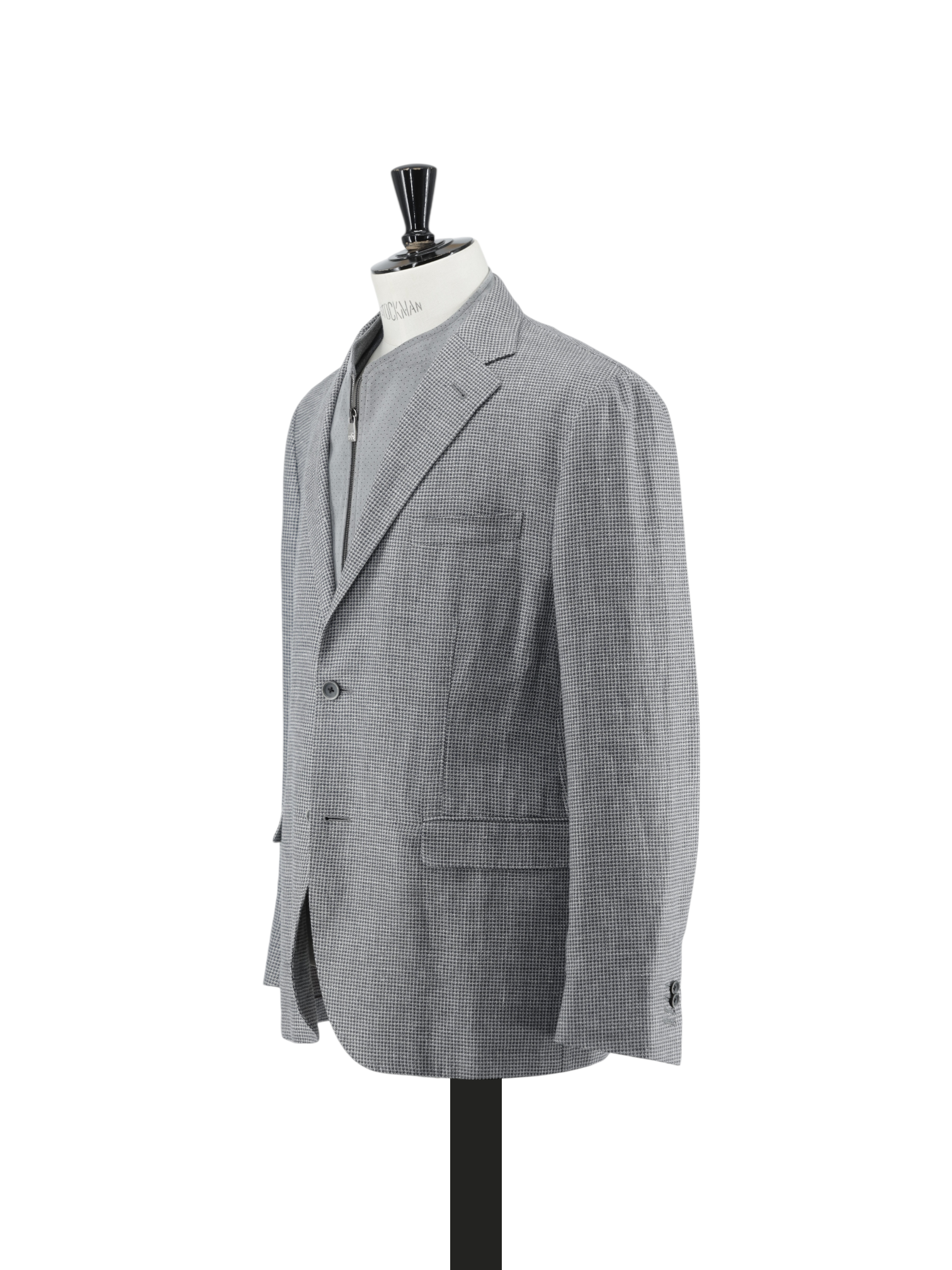 Corneliani ID Grey Hemp & Wool Micro-Pattern "Light Living" Jacket