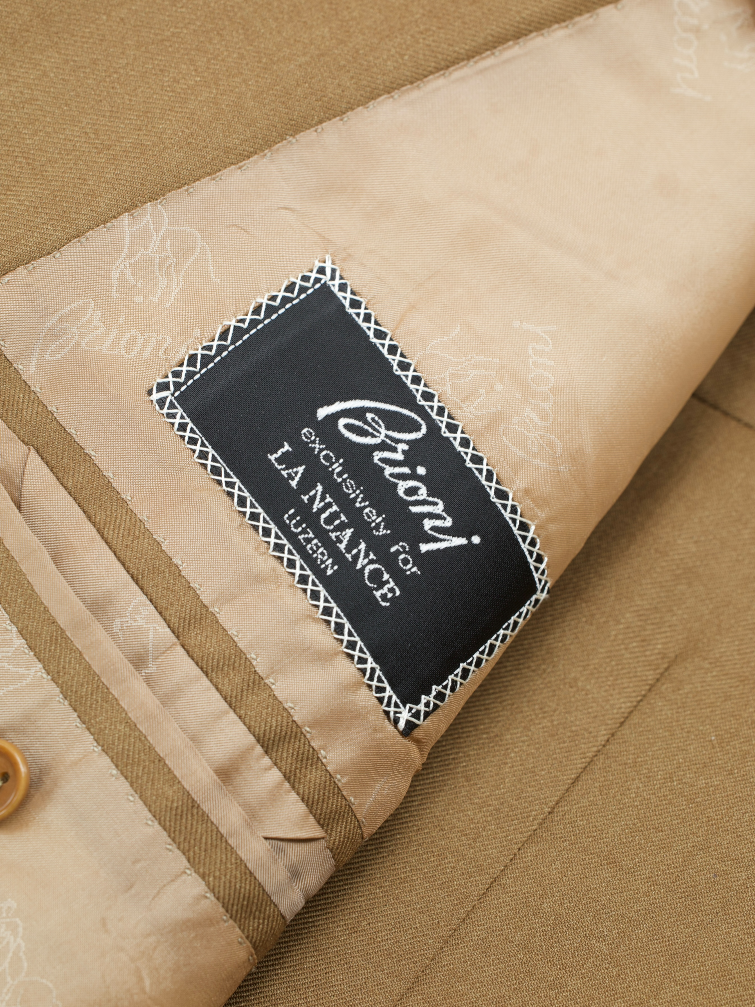 Brioni Caramel Brown Pure Cashmere-Silk Twill Traiano Jacket