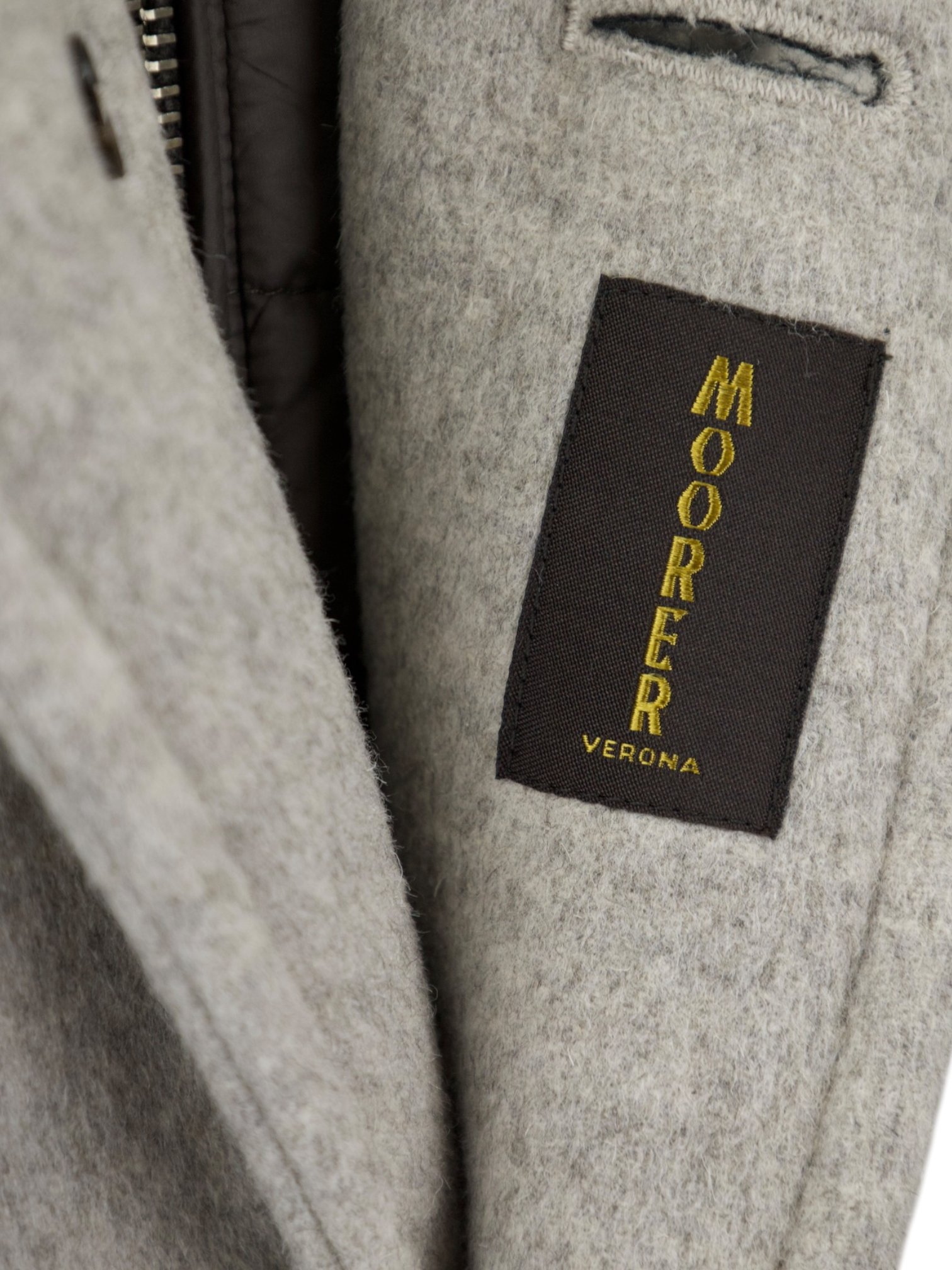 MooRER Stone Grey Wool & Cashmere Winter "Monferrato" Coat