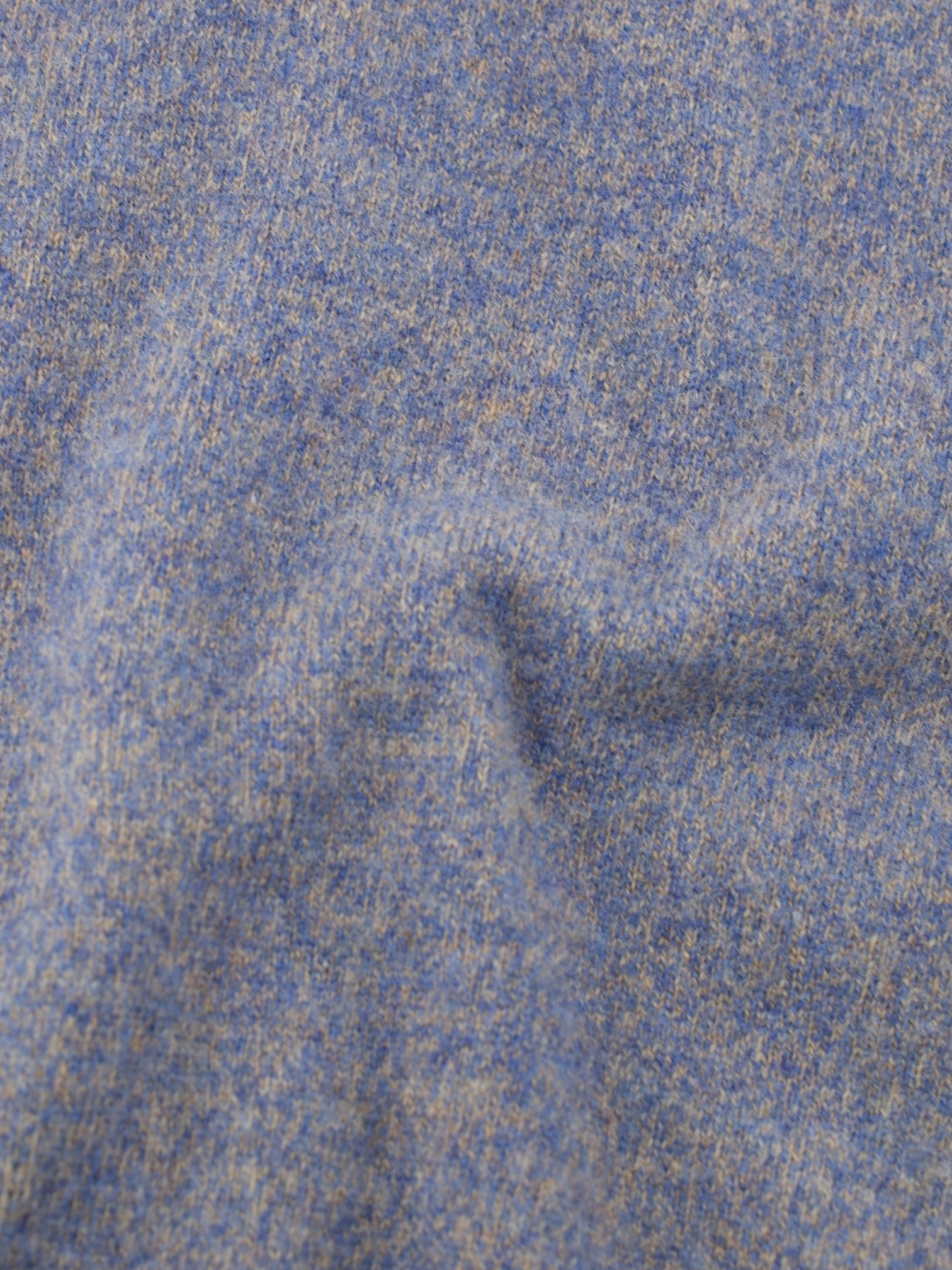 Cesare Attolini Steel Blue Mélange Duvet Cashmere Button-Up Knitwear