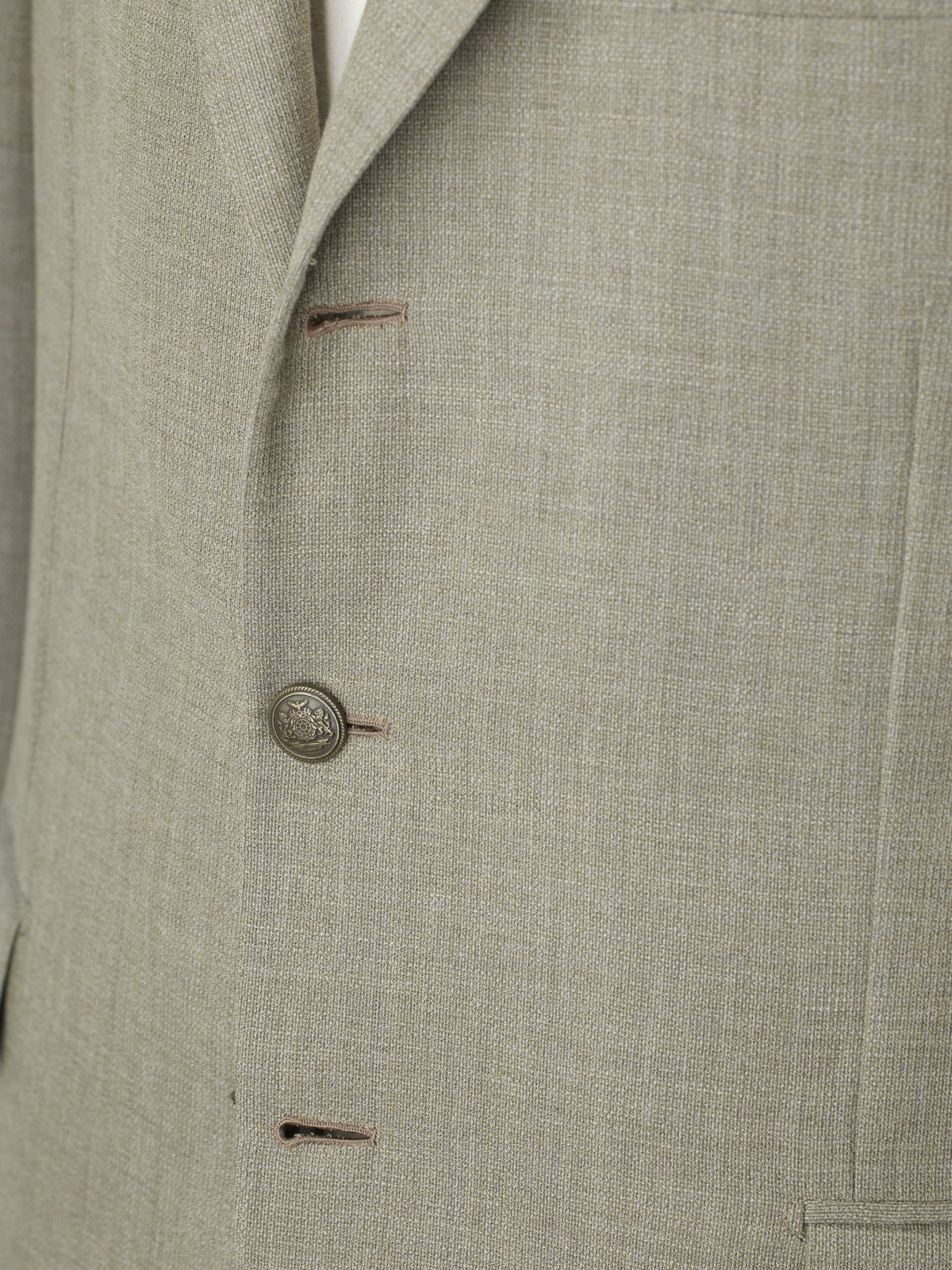 Brioni Sage Grey Wool Summer-Hopsack Chigi Jacket
