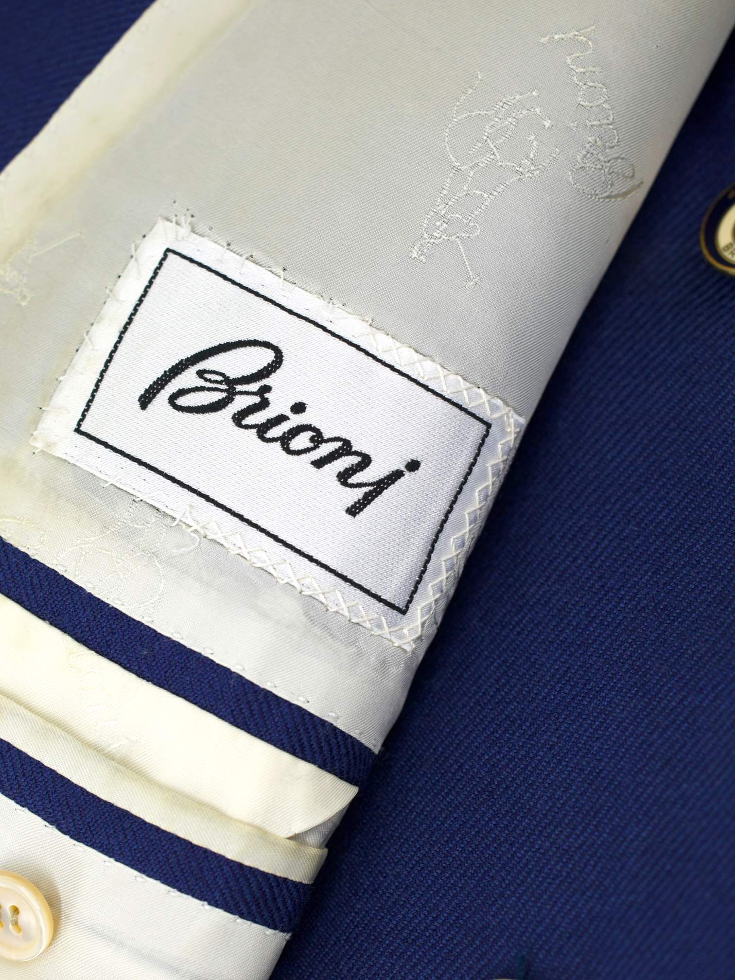 Brioni Cobalt Blue Pure Cashmere Double Breasted Tiberio Jacket