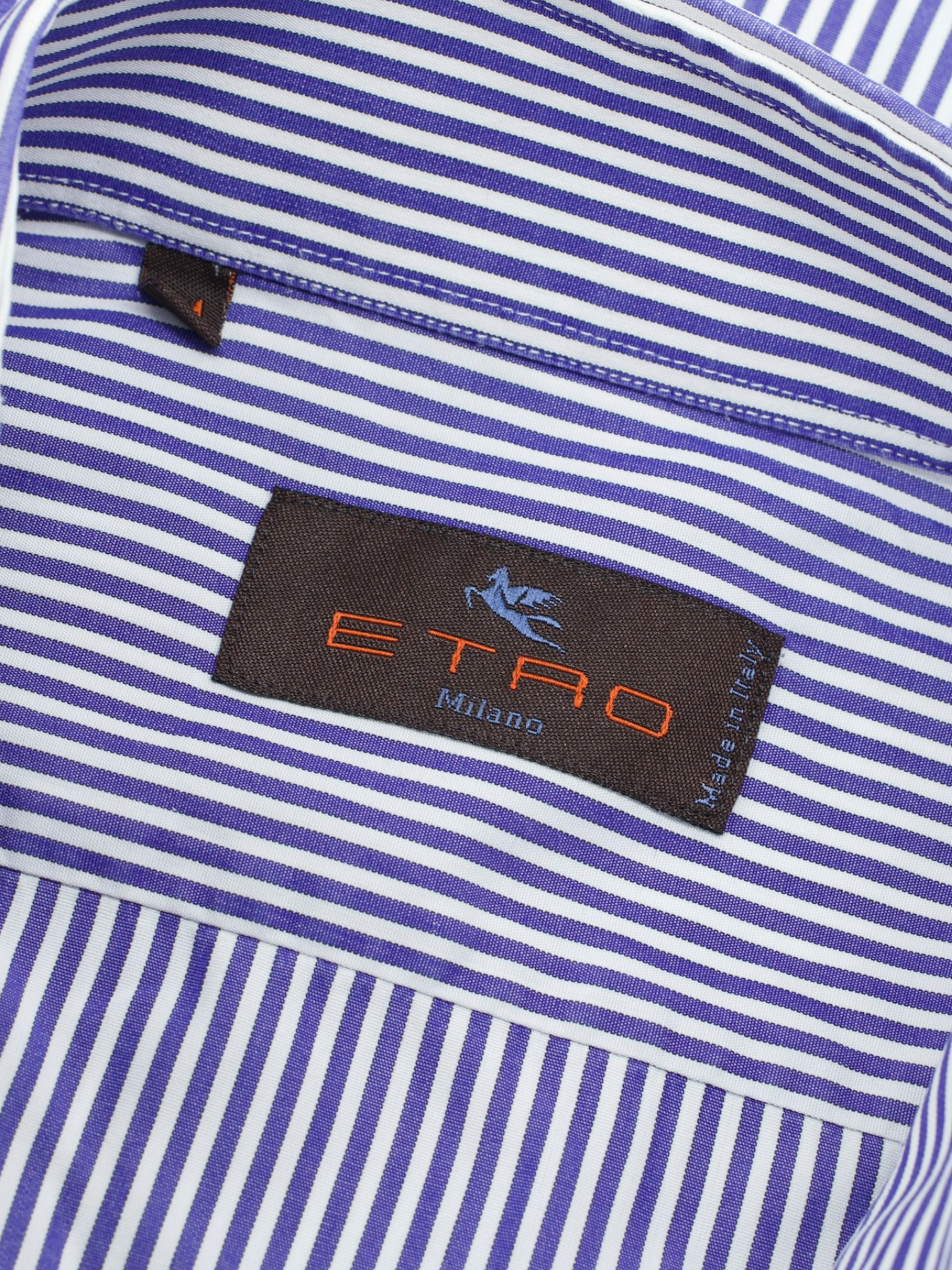 Etro Milano Blue & White Cotton Bengal-Stripe Relaxed-Fit Shirt