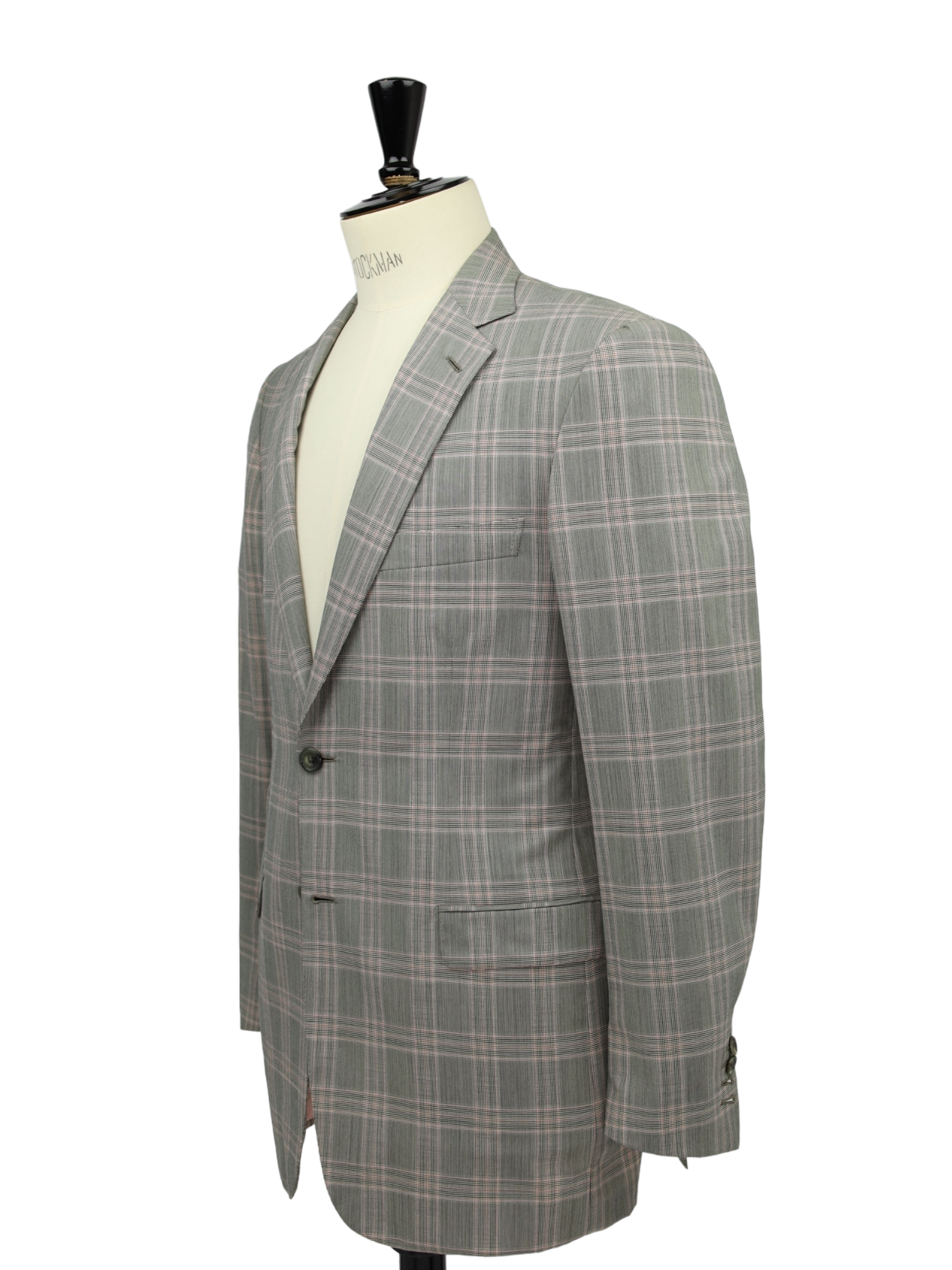 Brioni Light Grey and Pink Super 150's Glenplaid Suit