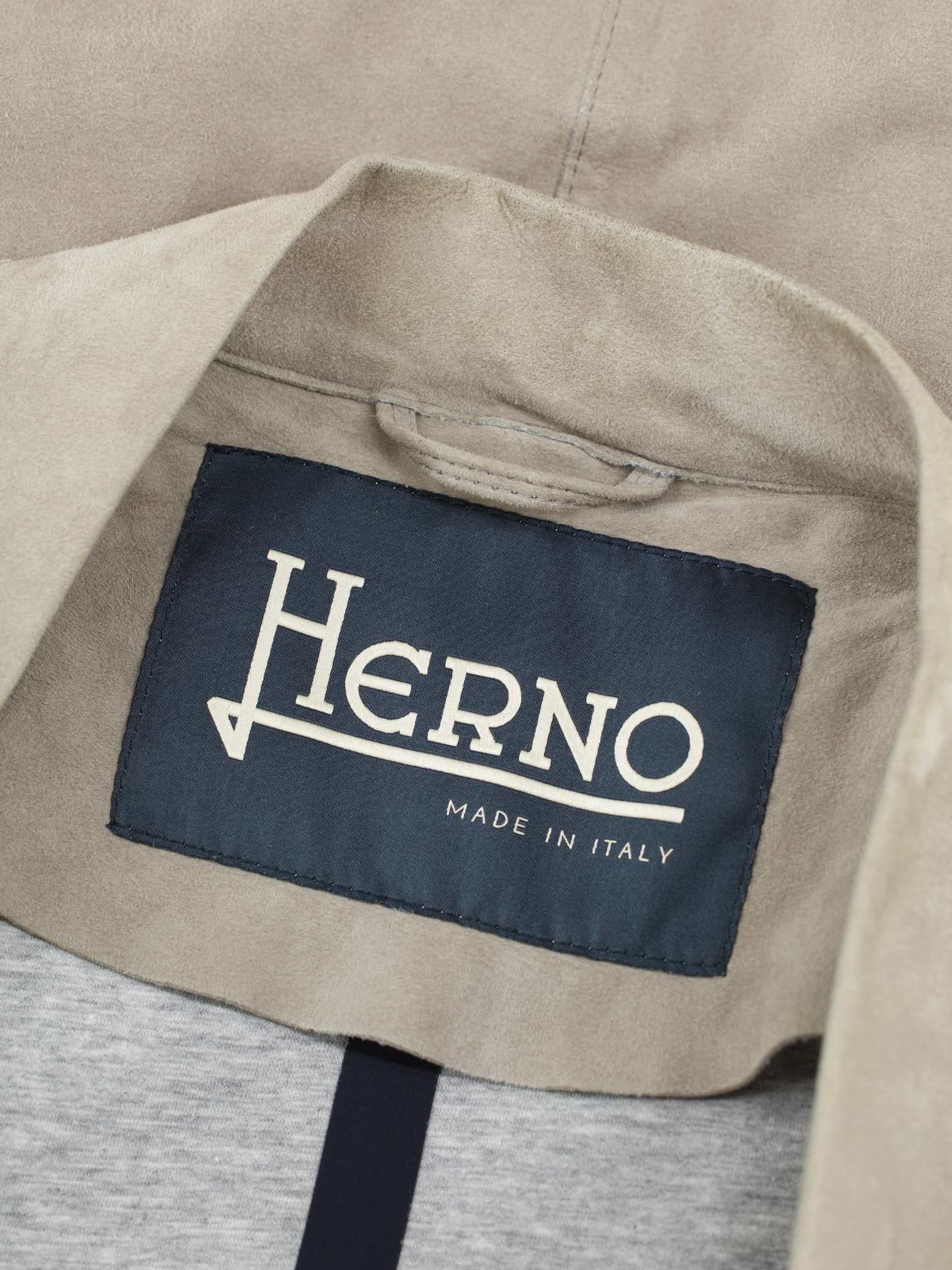 Herno Light Brown Goat-Suede Bomberjacket