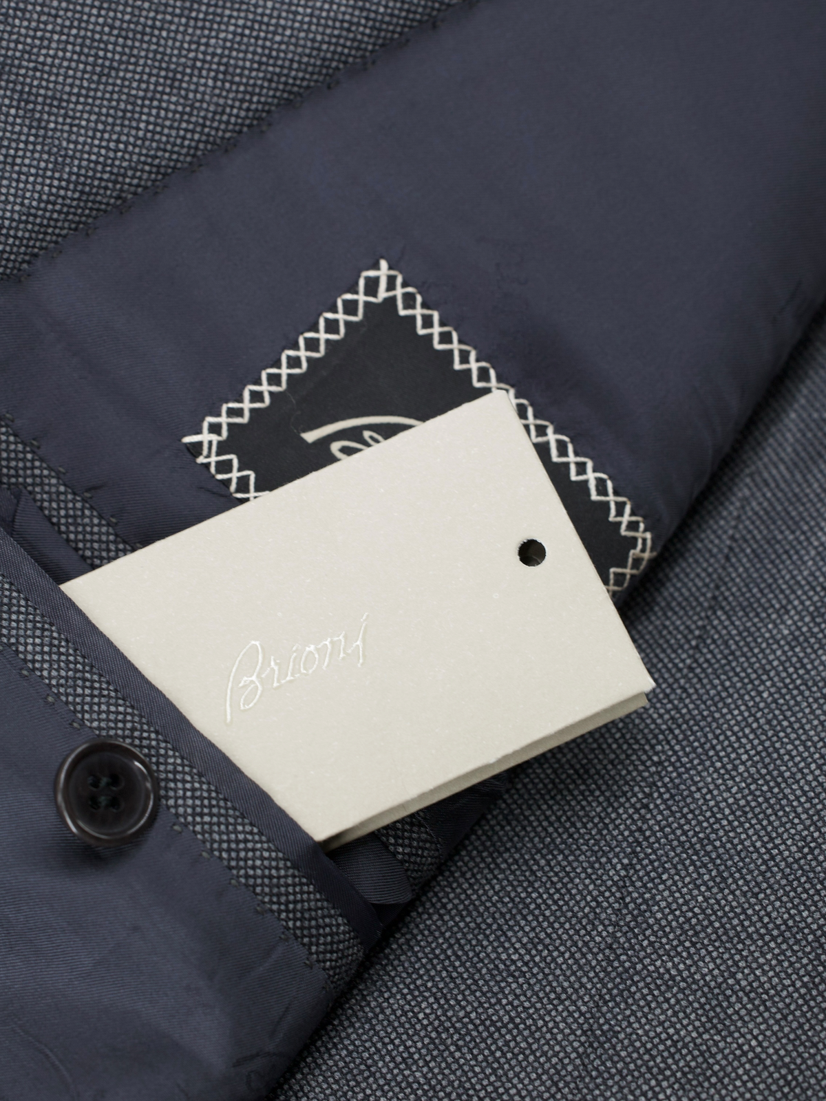 Brioni Grey Fine-Wool Timeless Birdseye & Windowpane Secolo Suit