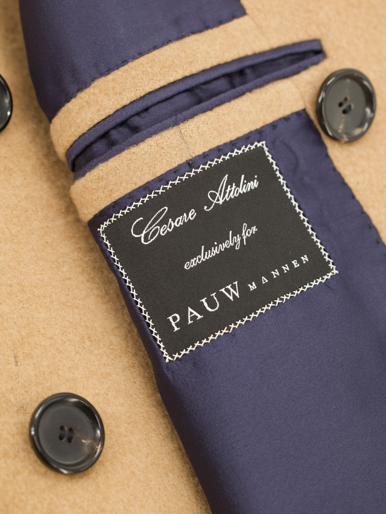 Cesare Attolini Brown Pure Camel Sartorial Peacoat