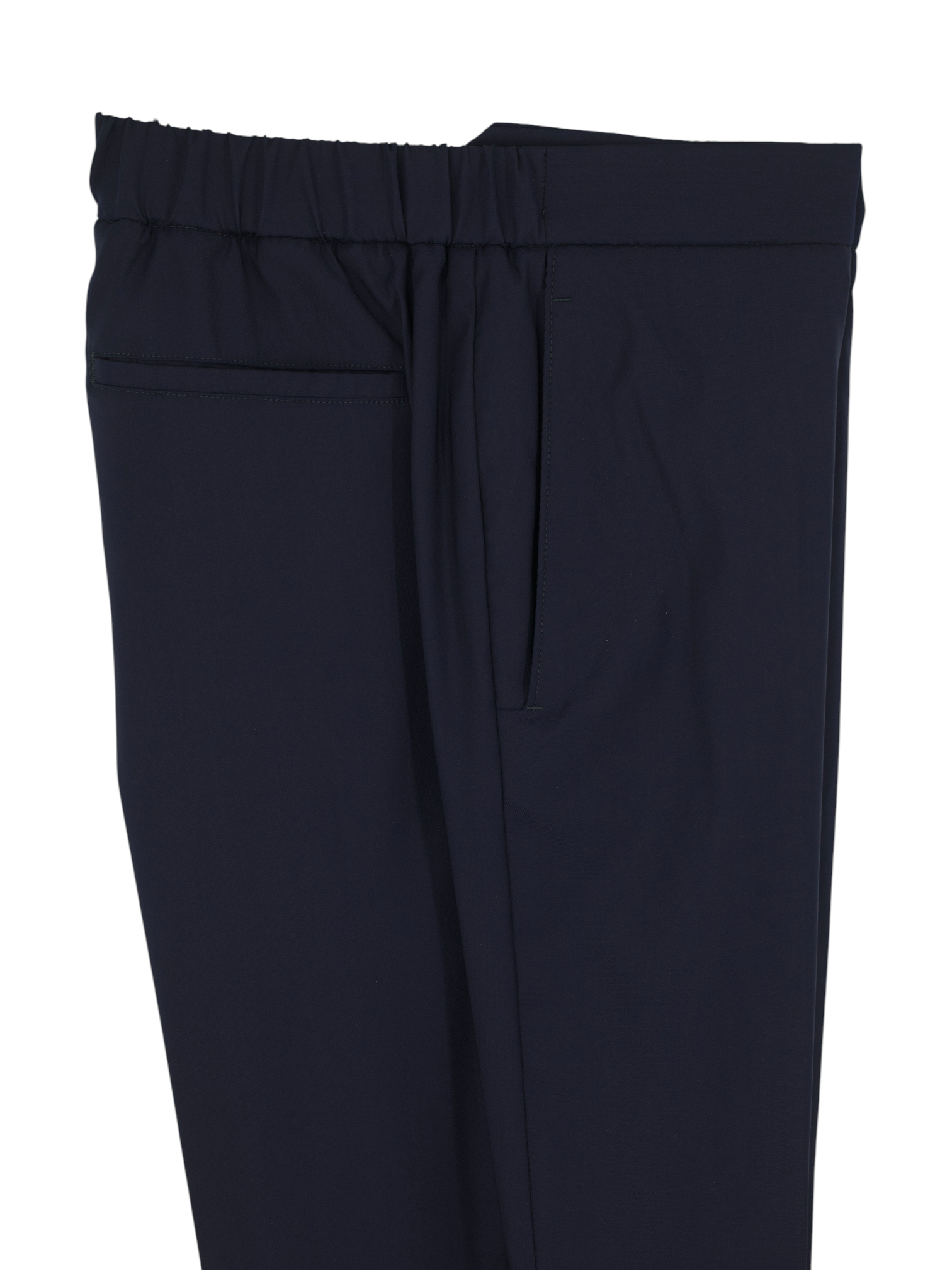 Loro Piana Navy Wool, Microfibre & Silk Leisure City Trousers