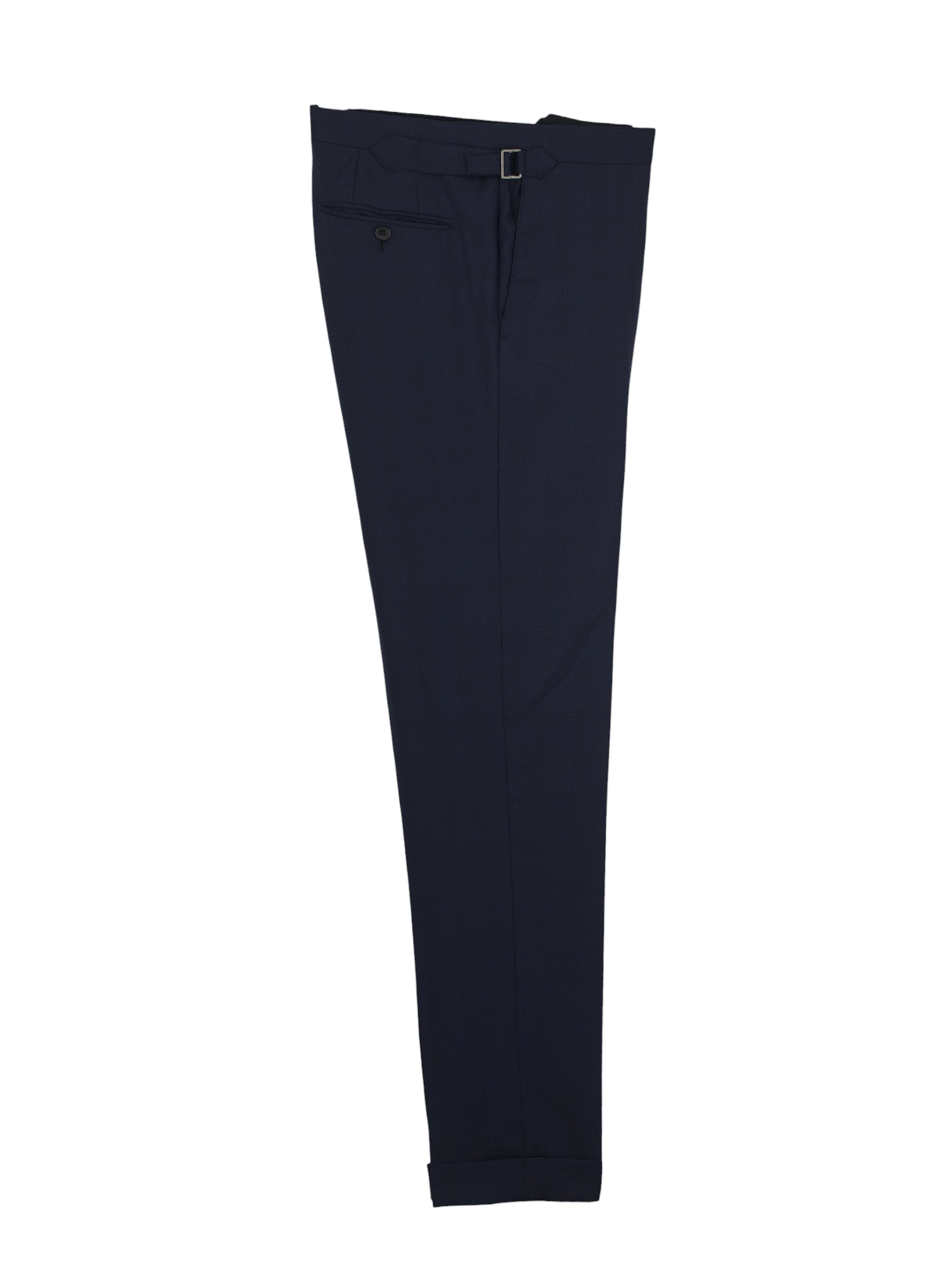Caruso Dark Blue Fine-Wool Checkered Aida Suit
