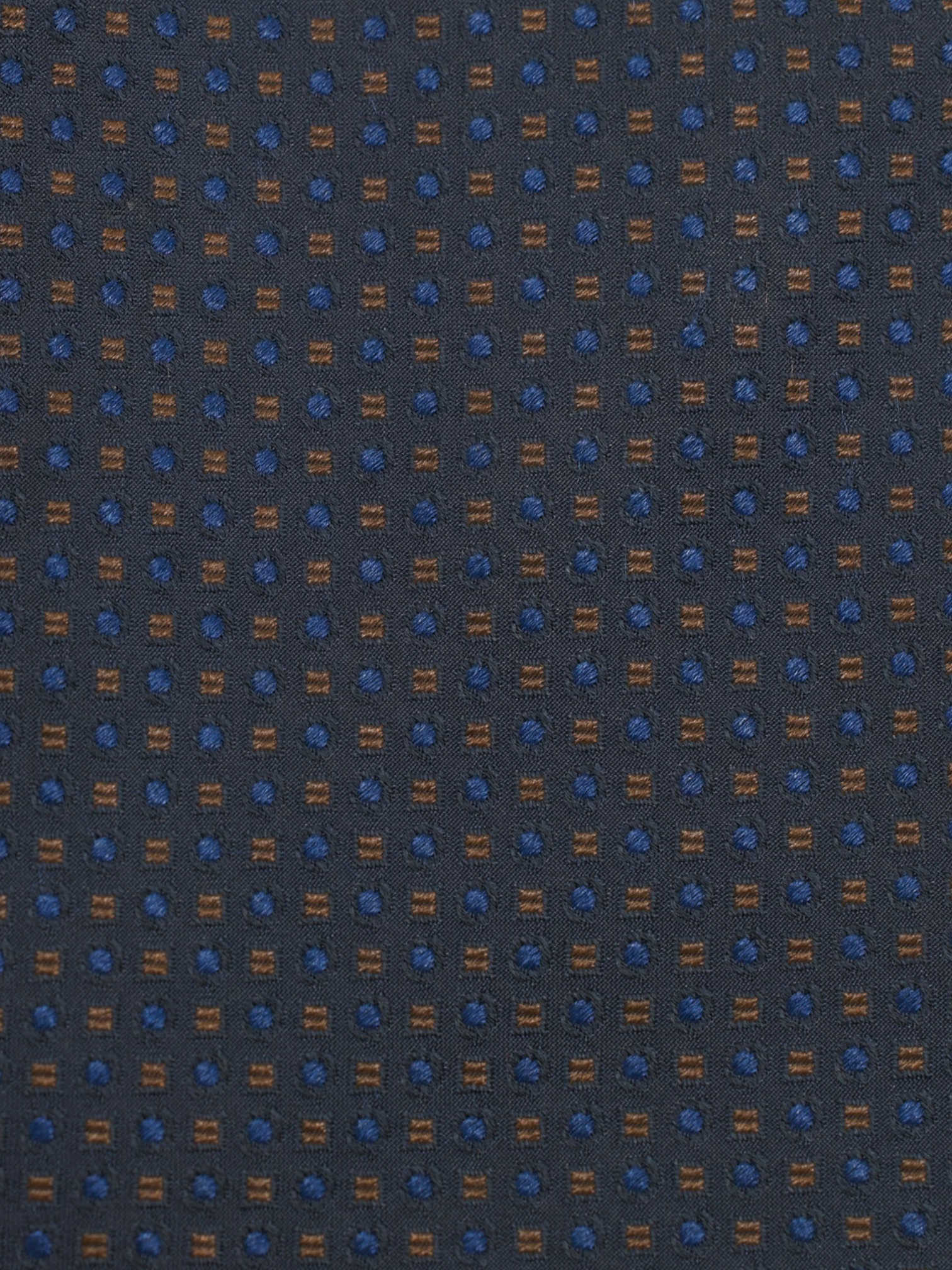 Luigi Borrelli Dark Grey & Navy Blue Silk Geometric Tie