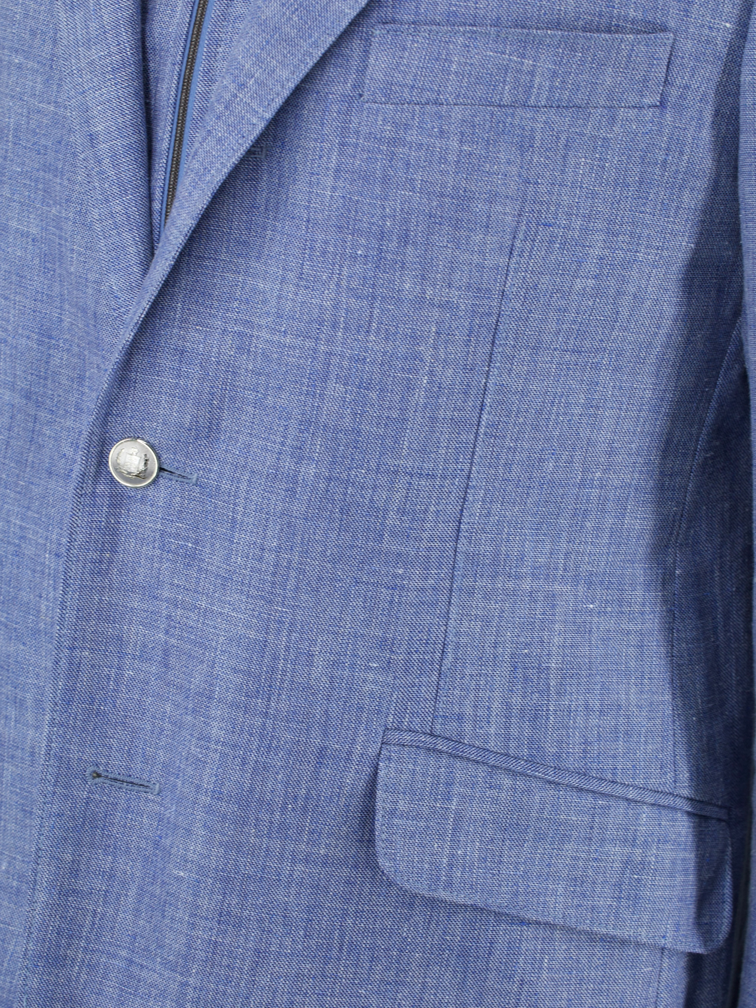 Corneliani ID Ice Blue Linen & Wool Melange Vespa Jacket