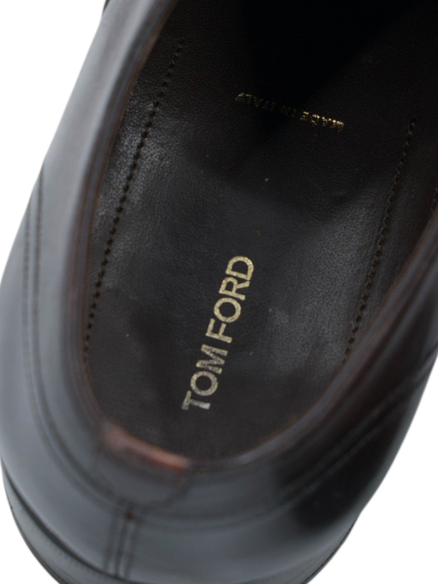 Tom Ford Dark Brown Austin Calfleather Oxford Lace-Ups