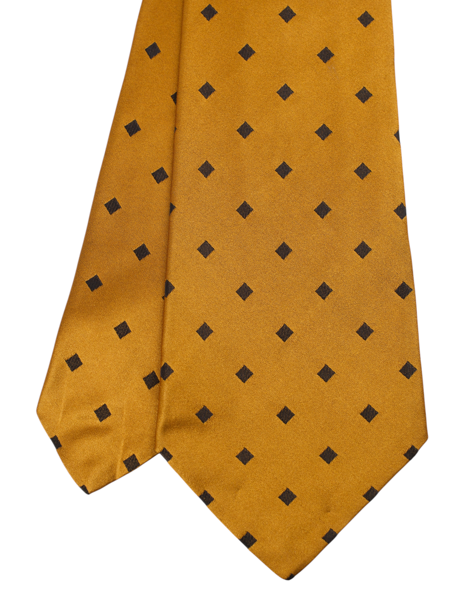 Kiton 5-Fold Bronze Silk Geometric-Pattern Self-Tipped Tie